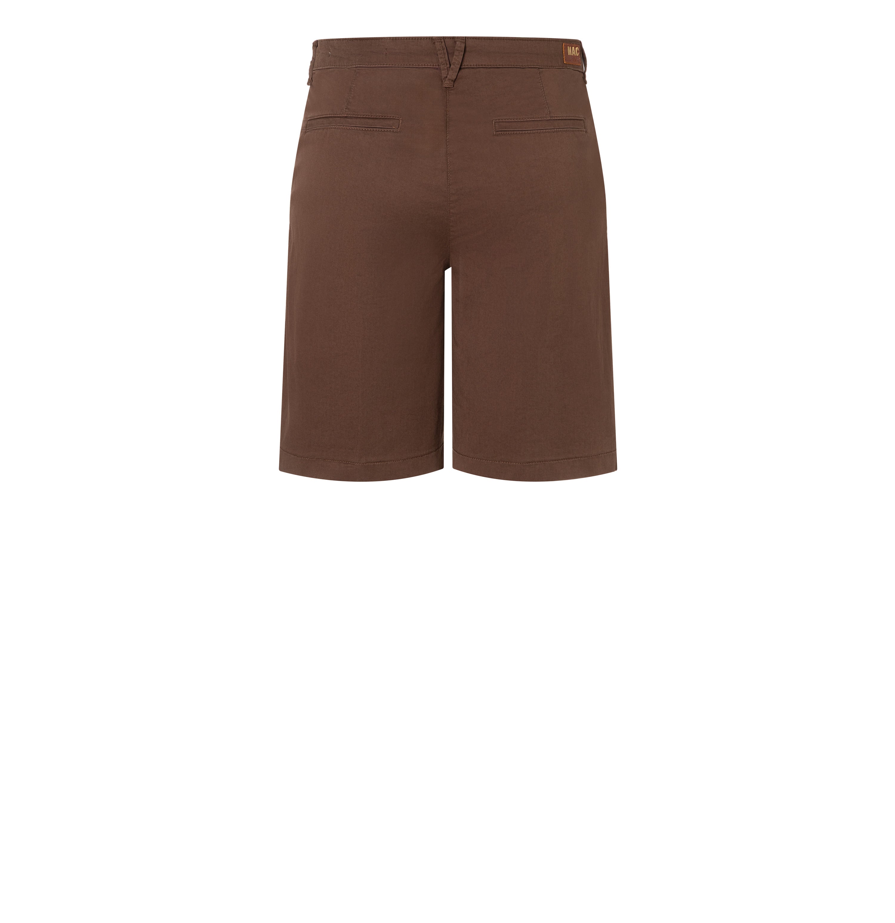 Relaxed chino shorts made of stretch gabardine. | CHINO Bermuda | fawn brown PPT | Back view of bust