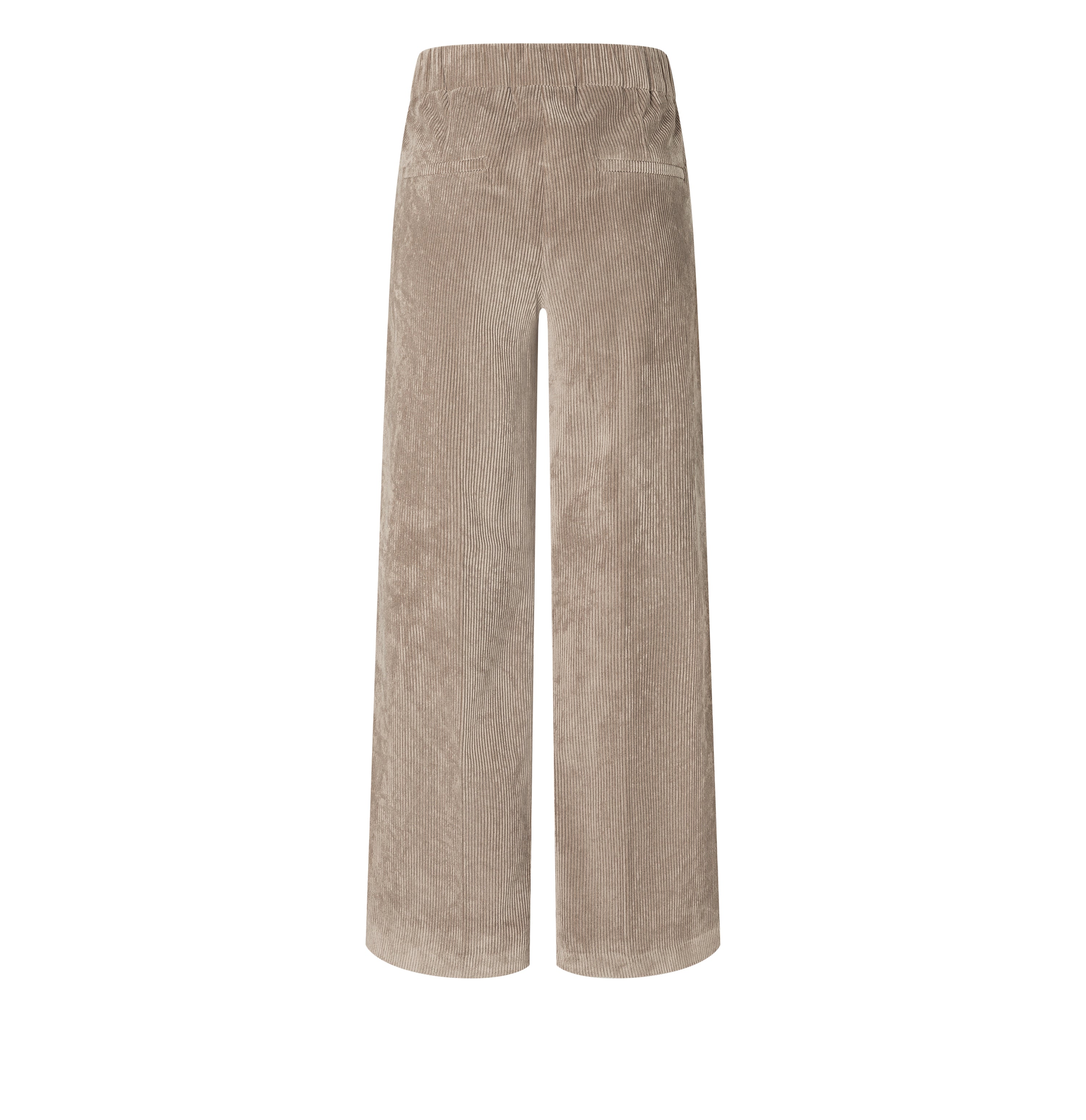 Modern culotte made of light wide wale corduroy. | CHIARA cropped | oxide brown | Back view of bust