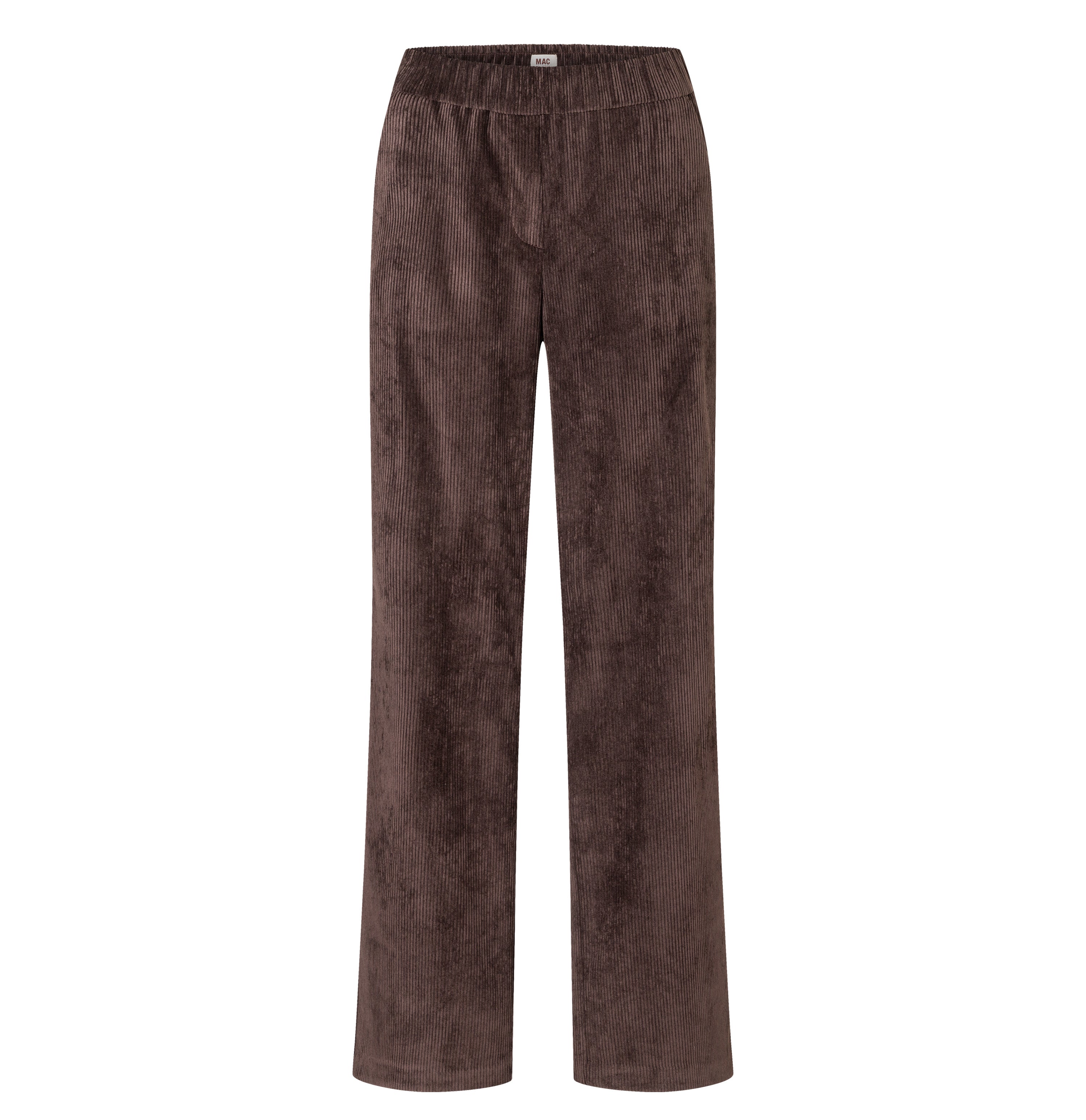 Wide trousers in a lightcorduroy material. | CHIARA | truffle brown | Front view of bust