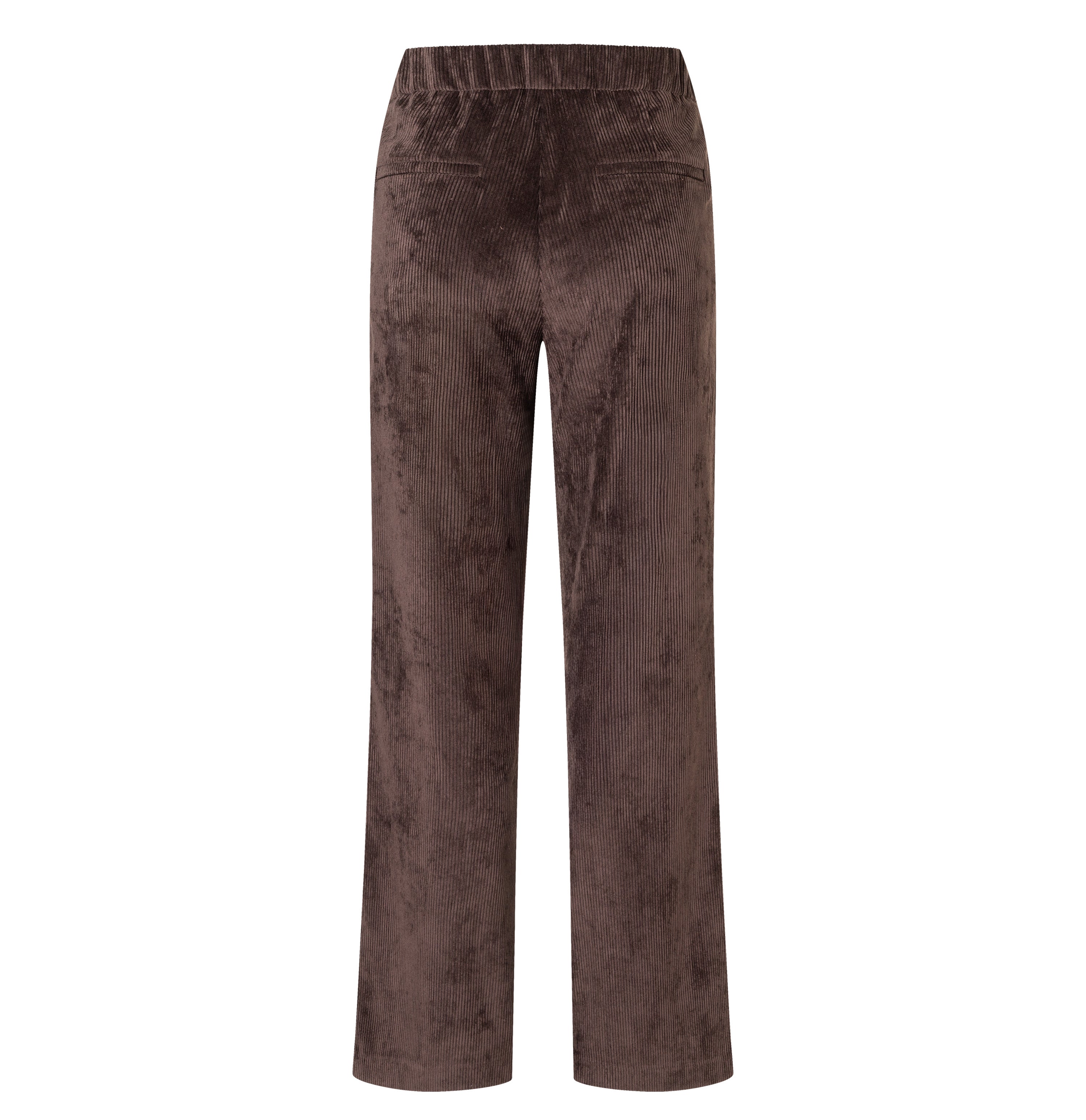 Wide trousers in a lightcorduroy material. | CHIARA | truffle brown | Back view of bust