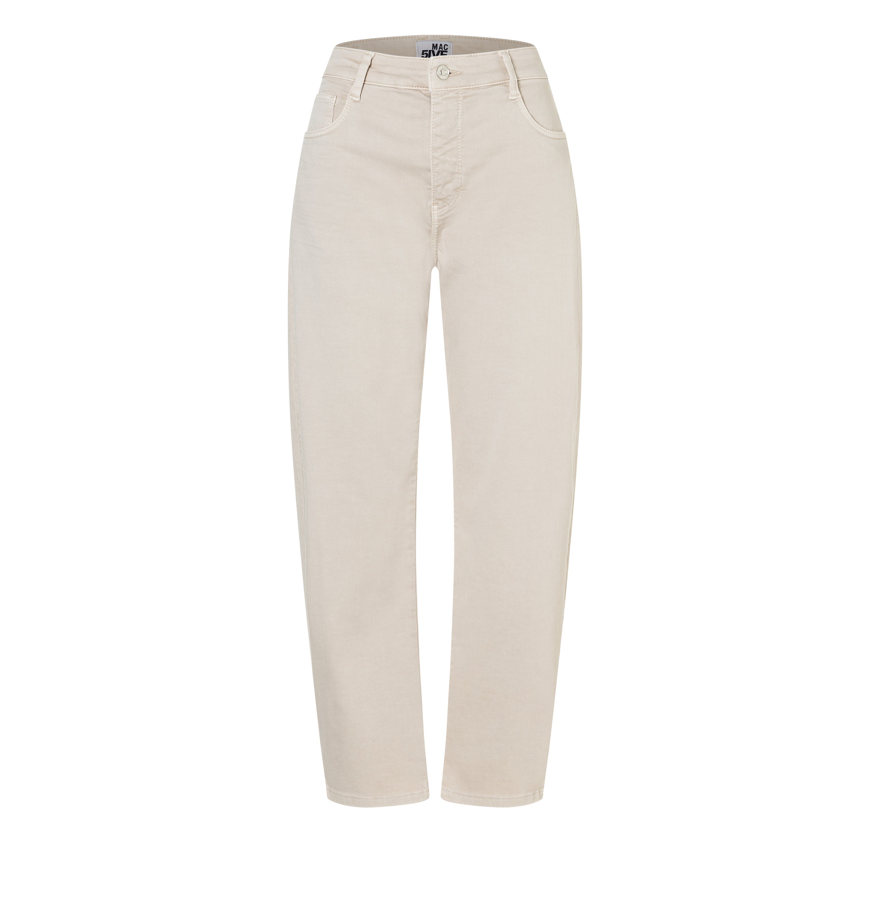 Barrel pants made from high-stretch gabardine. | DANNI 2.3 Barrel | ivory | Front view of bust