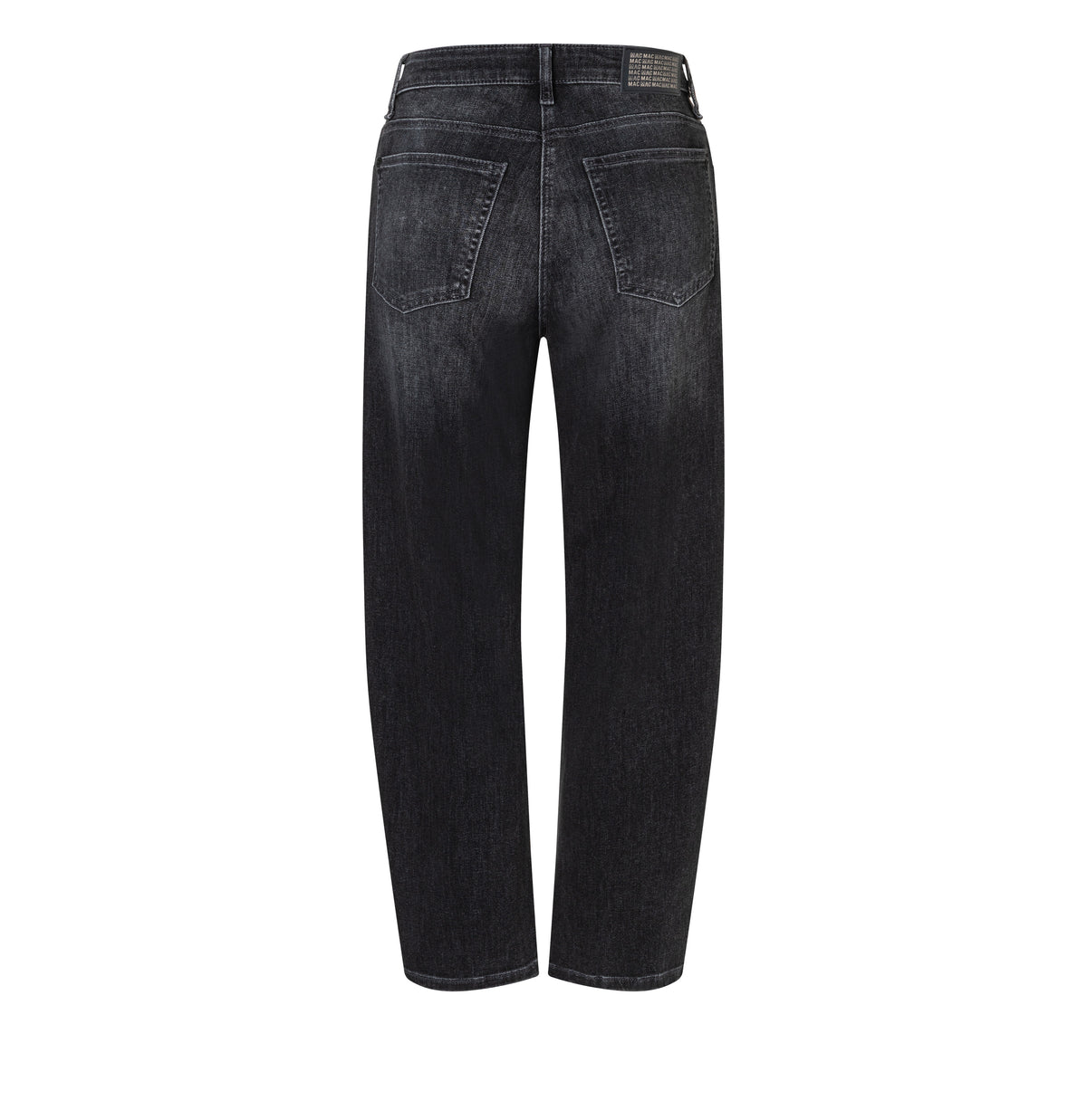 Barrel jeans in a light lyocell blend. | DANNI | authentic black wash | Back view of bust