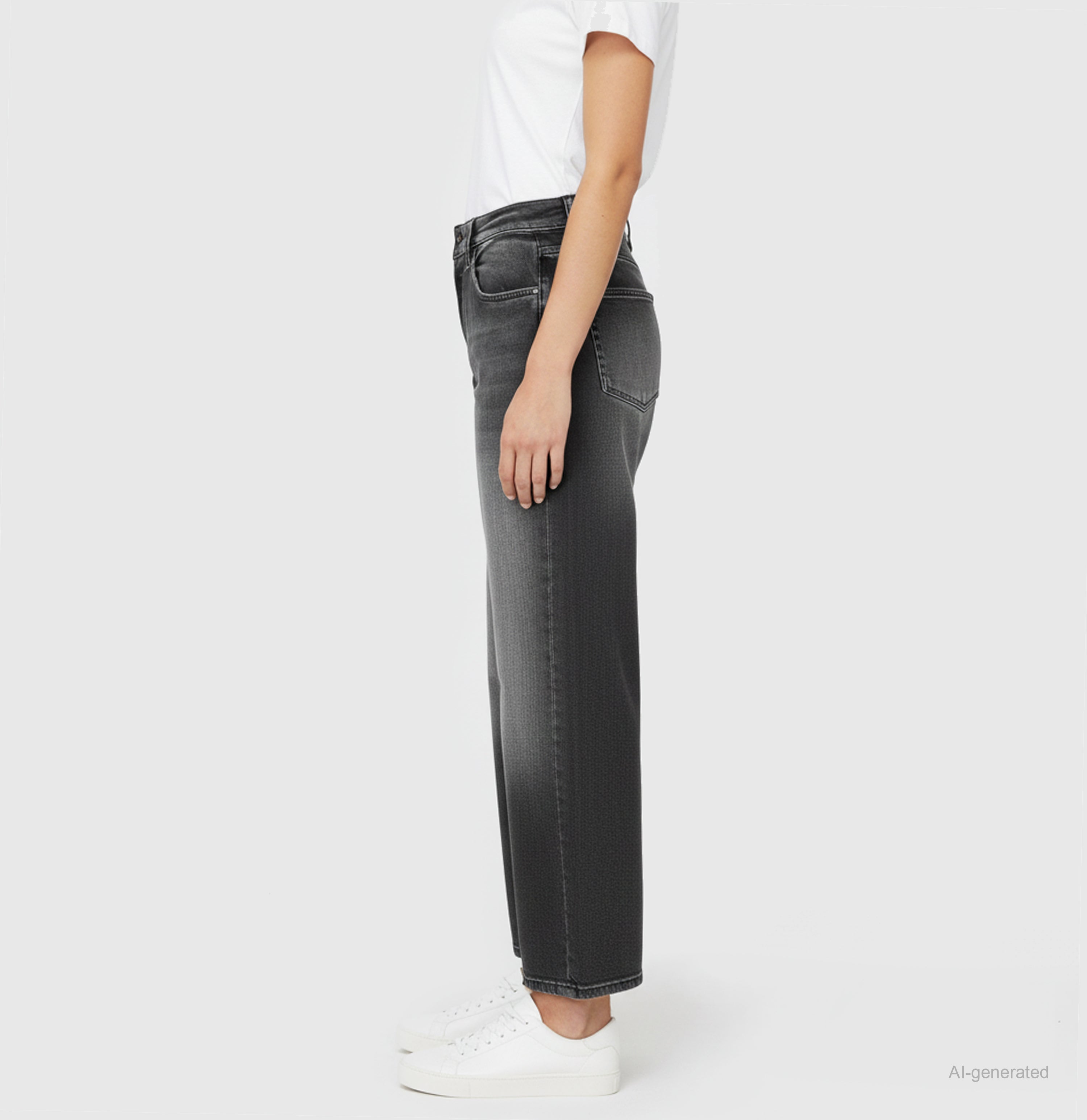 Modern barrel jeans made of comfort stretch denim. | DAKOTA Barrel | ashgrey vintage used | Side view of model
