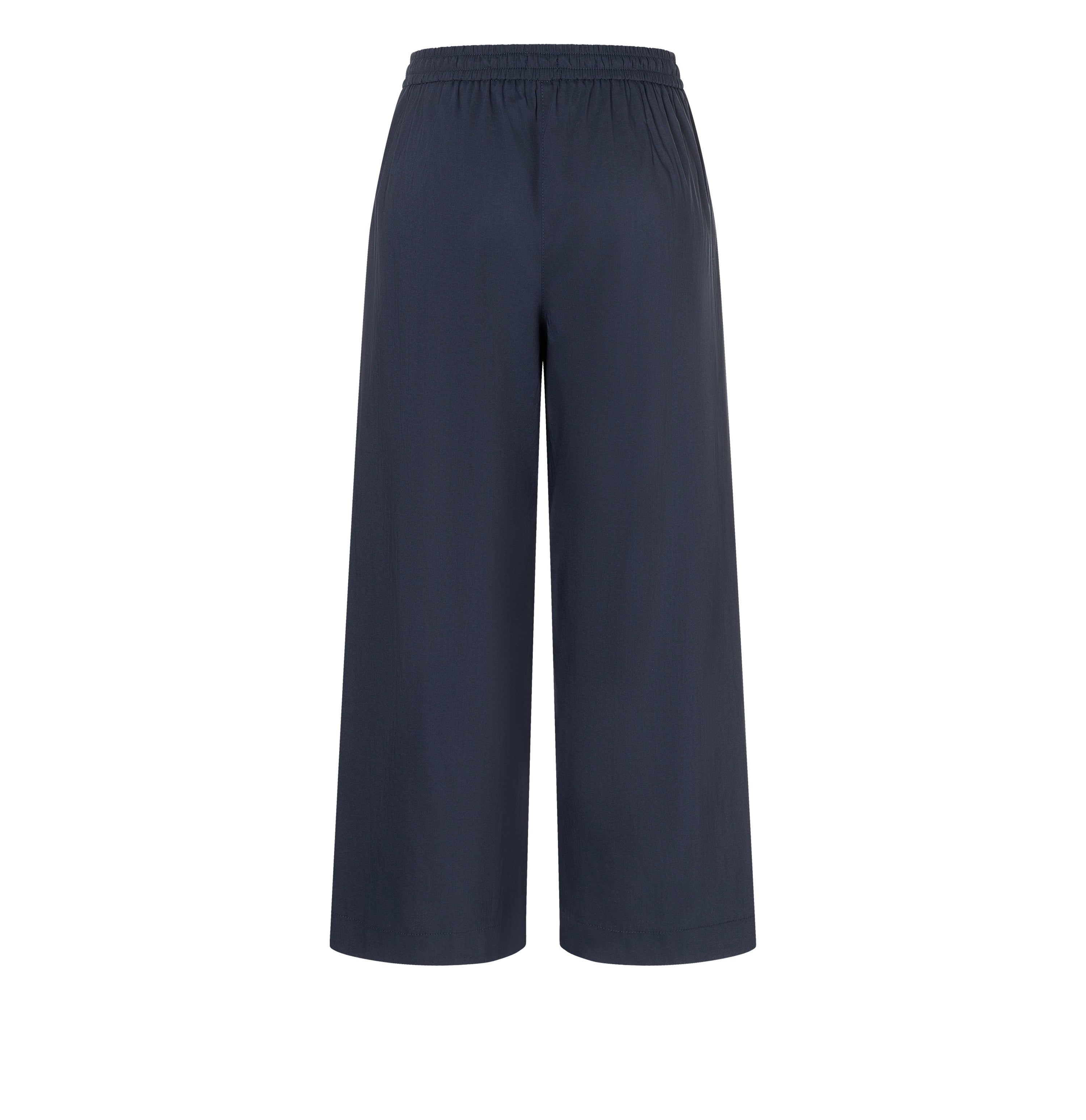 Culotte in an ultra light summer fabric. | CALLIE cropped | dark blue | Back view of bust