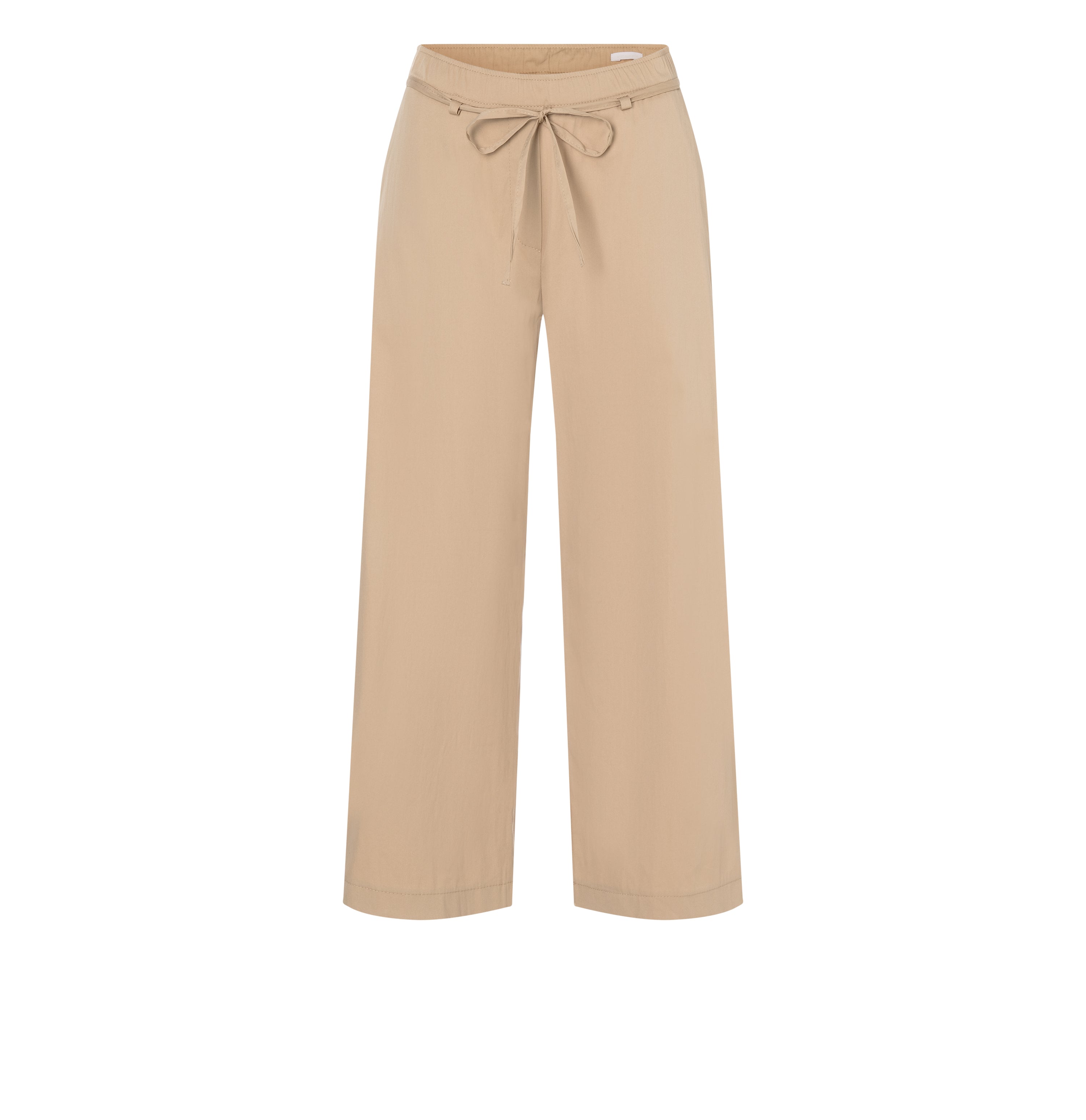 Culotte in a paper touch blend. | CHIARA BELT cropped | desert | Front view of bust