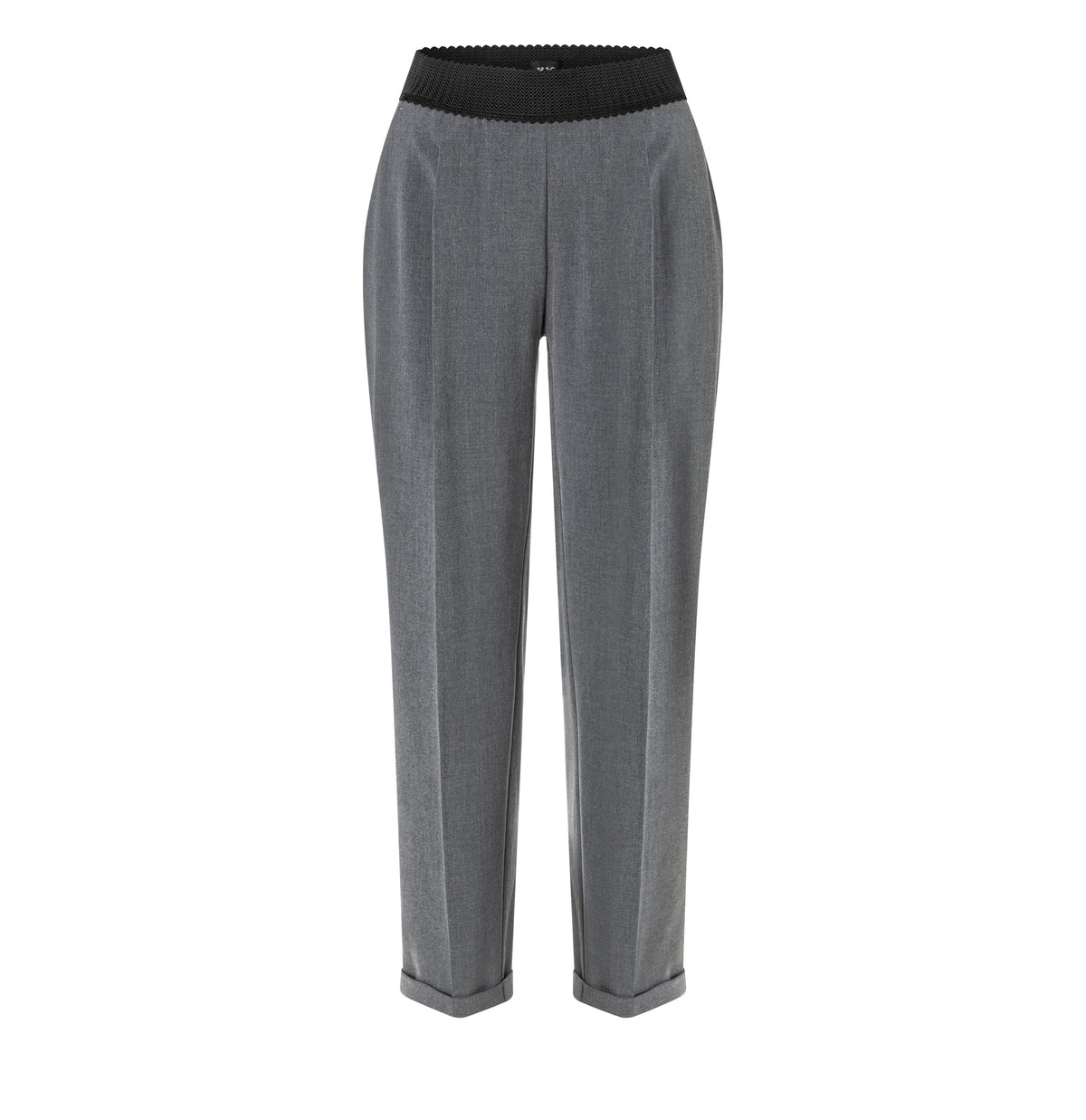 Chino in a light flannel material. | CHINO SMART | flannel melange | Front view of bust