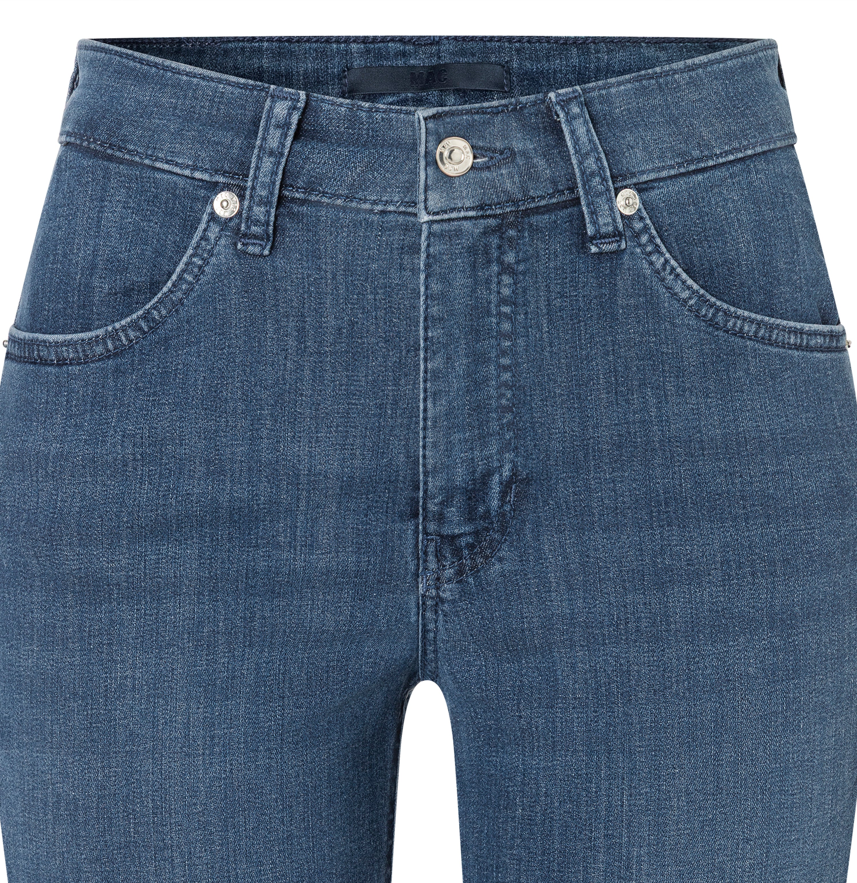 | MELANIE | trendy mid blue | Side view of bust