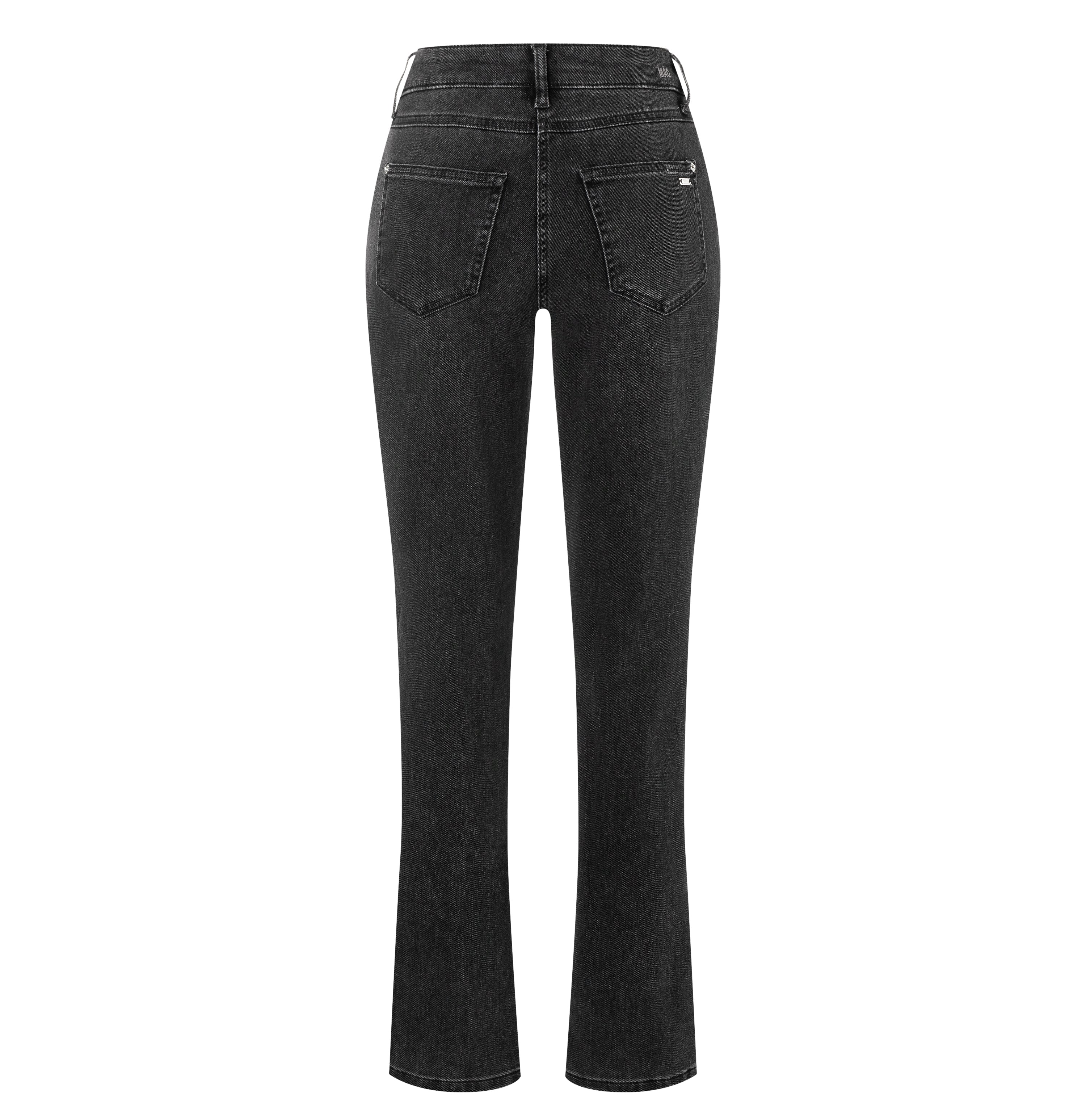 Straight jeans in a cosy viscose blend. | MELANIE | grey basic | Back view of bust