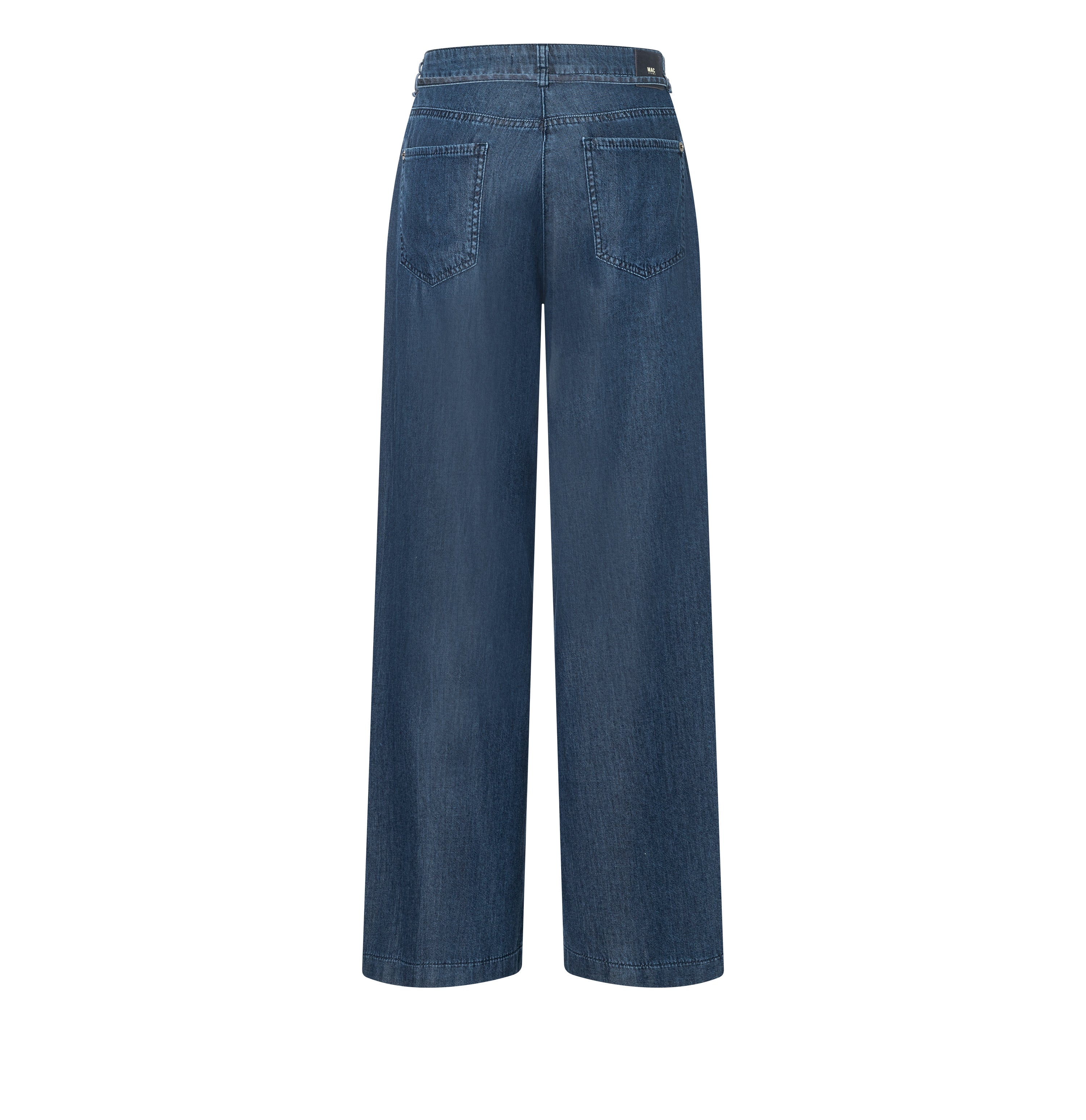 Wide, flowing jeans with lyocell. | WENDY | simply blue wash | Back view of bust