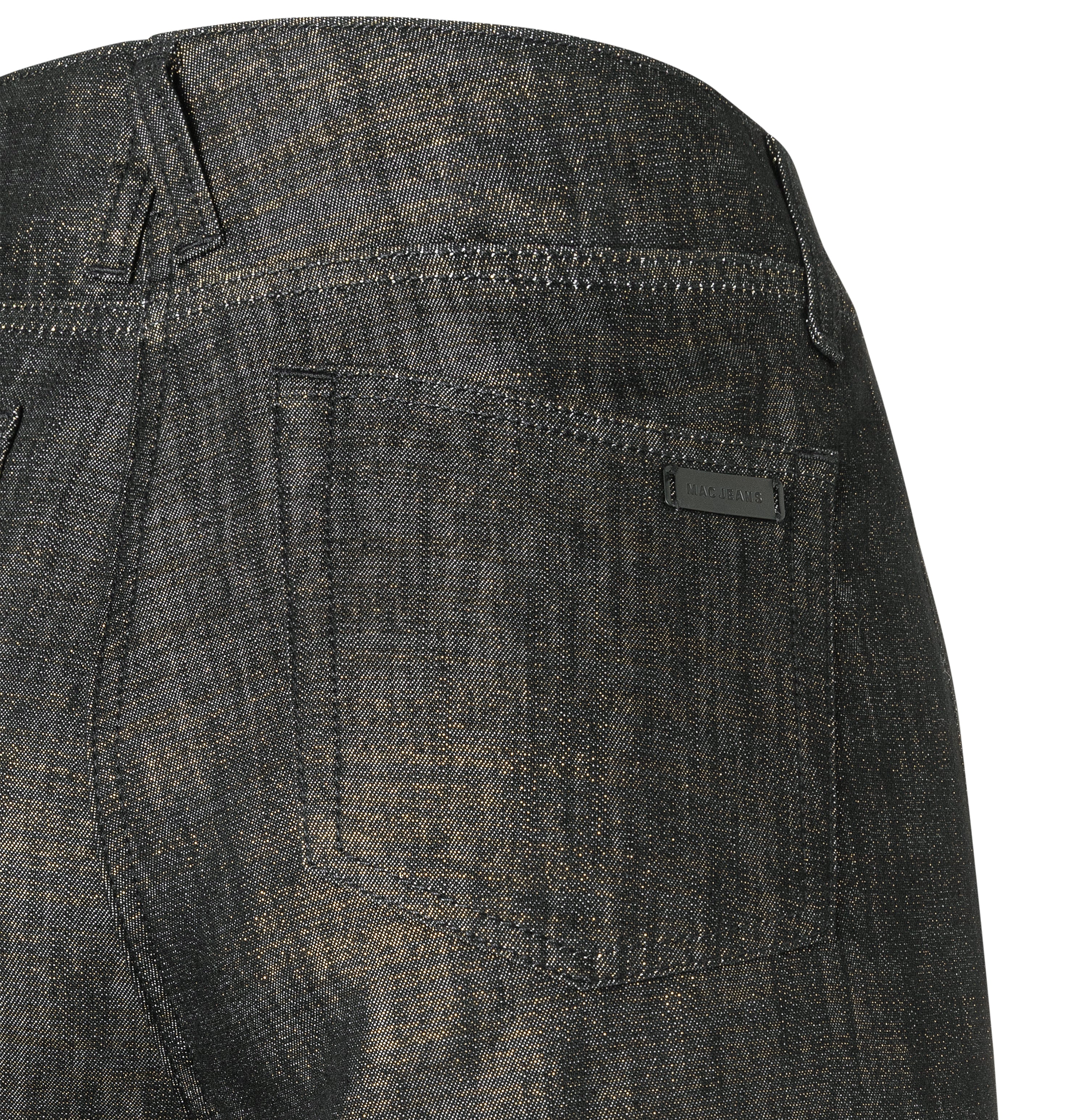 Wide Lurex jeans with a flowing look. | NAILA clean | fashion rinsed | Detail of bust