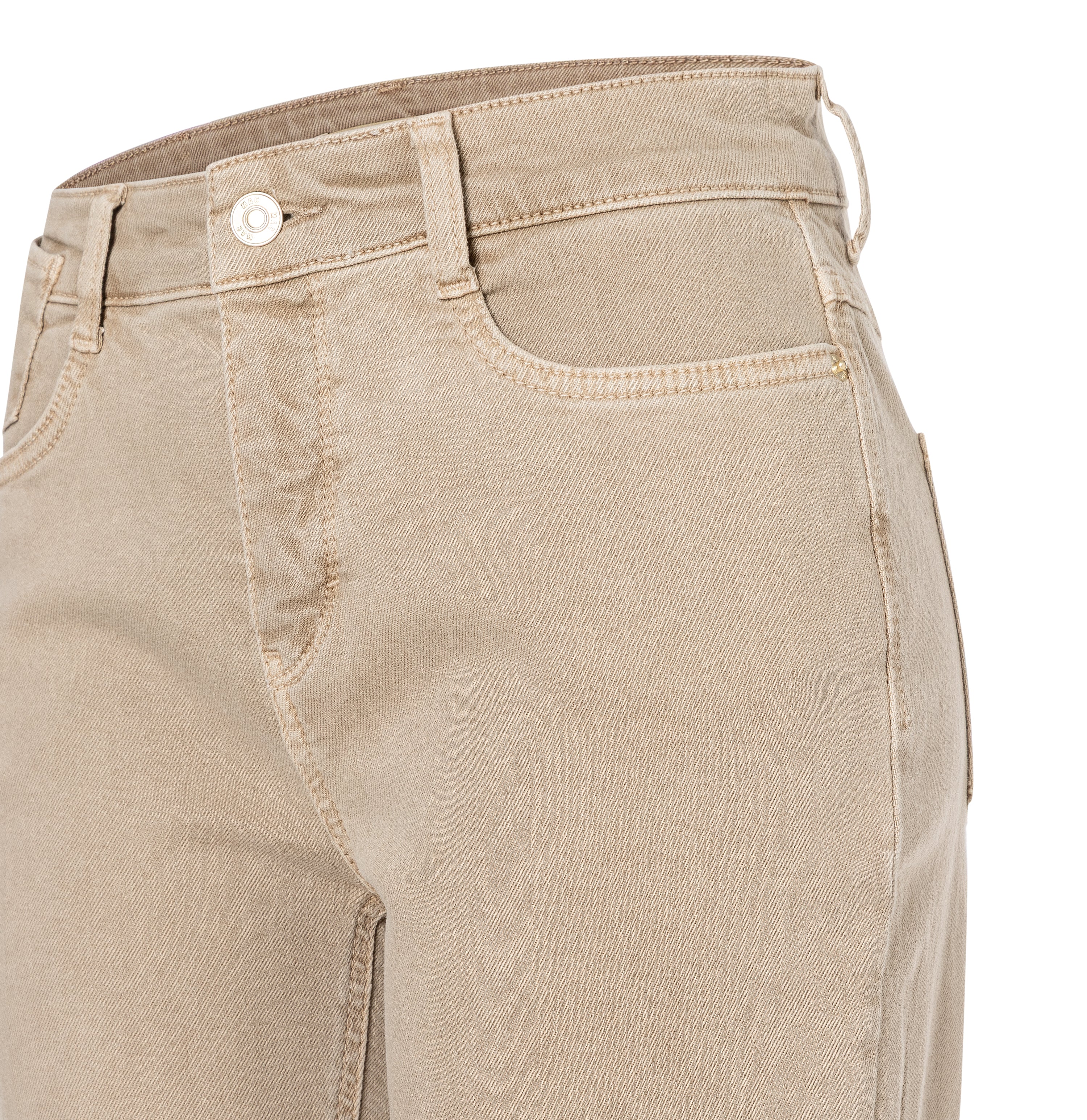 Flared jeans made of comfortable colour denim. | LAURA | string | Side view of bust