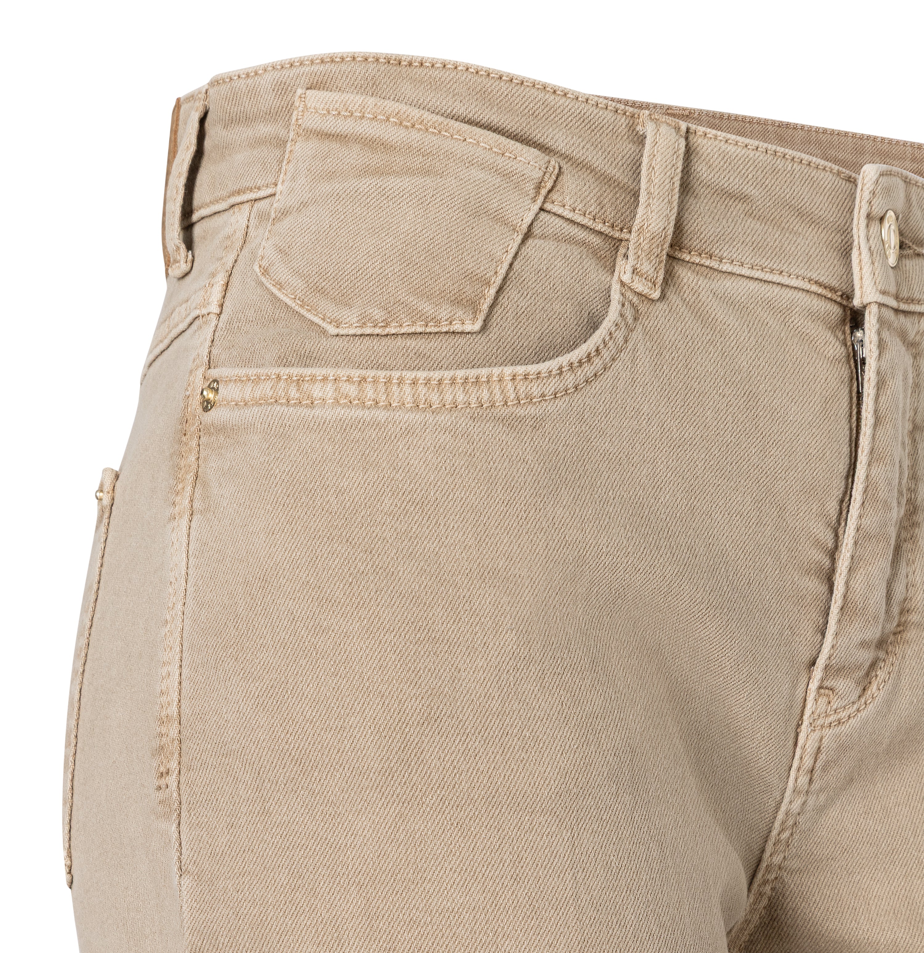 Flared jeans made of comfortable colour denim. | LAURA | string | Further detail of bust