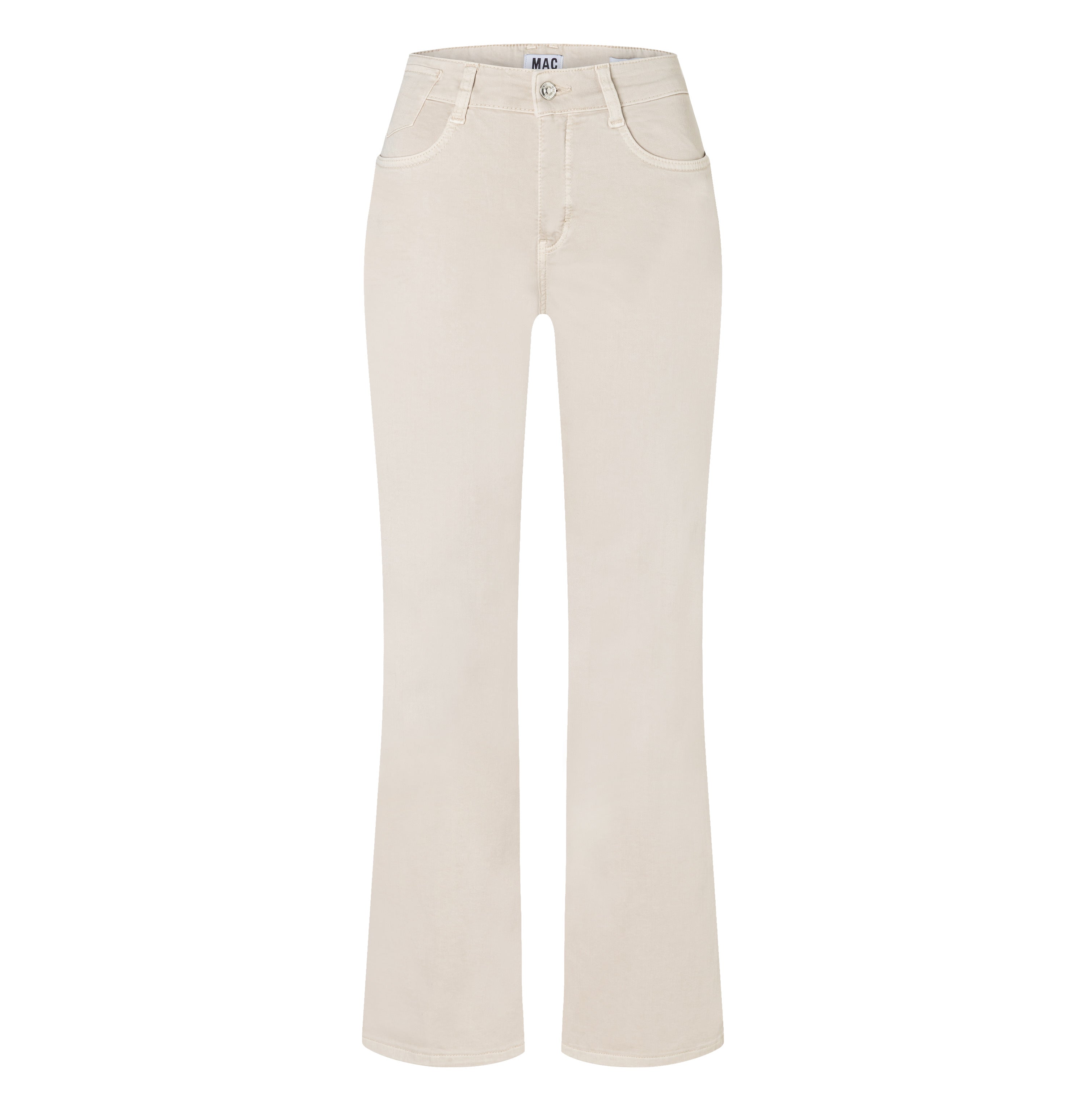 Flared fit made from high-stretch gabardine. | LAURA | ivory | Front view of bust