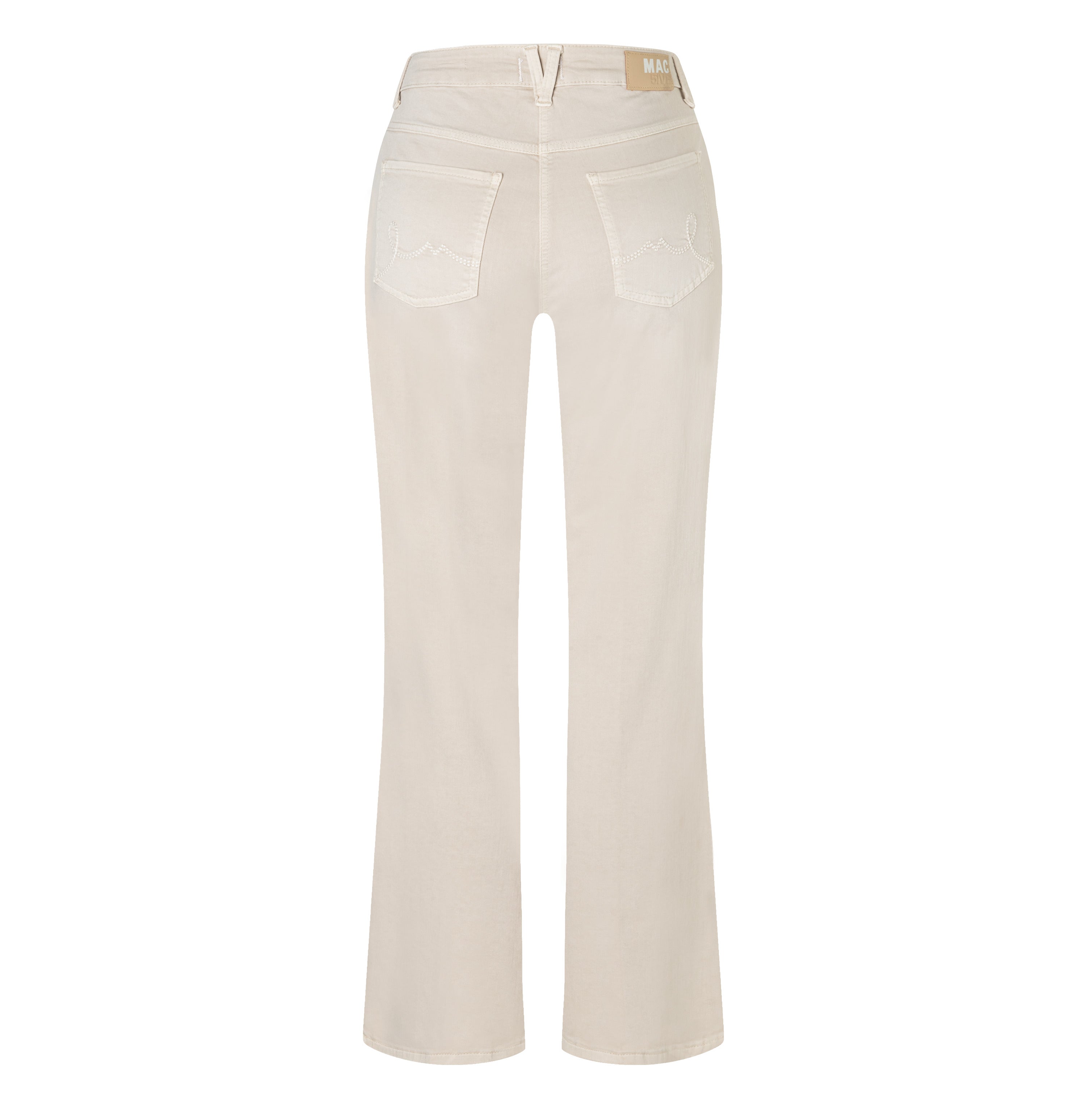 Flared fit made from high-stretch gabardine. | LAURA | ivory | Back view of bust