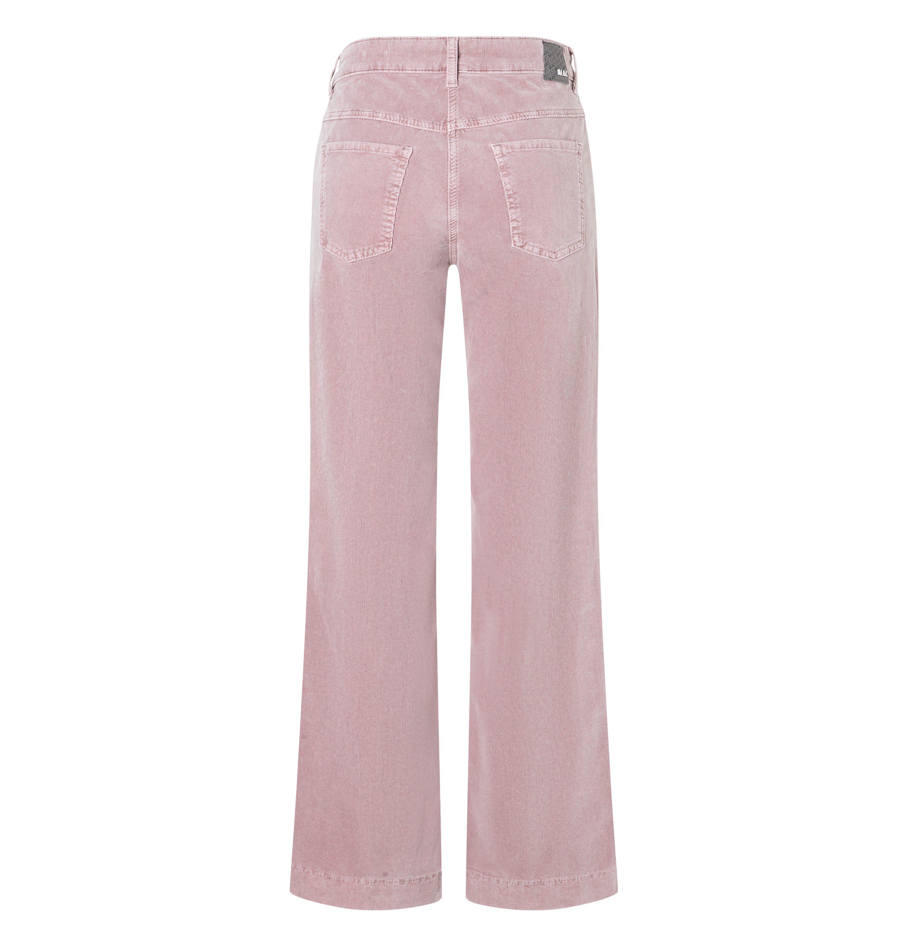 Wide, comfortable trousers made of soft baby corduroy. | WIDE | autumn rose | Back view of bust