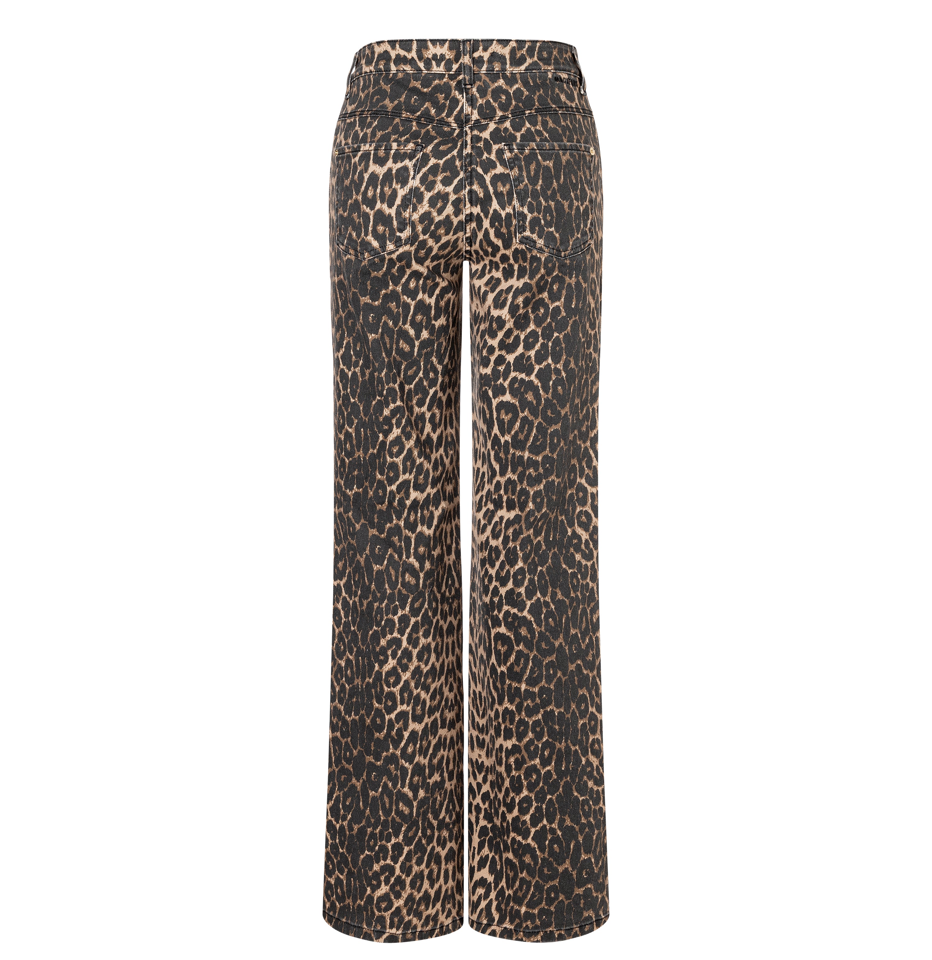 Wide fit with a modern leopard print. | WIDE | light cognac leo | Back view of bust