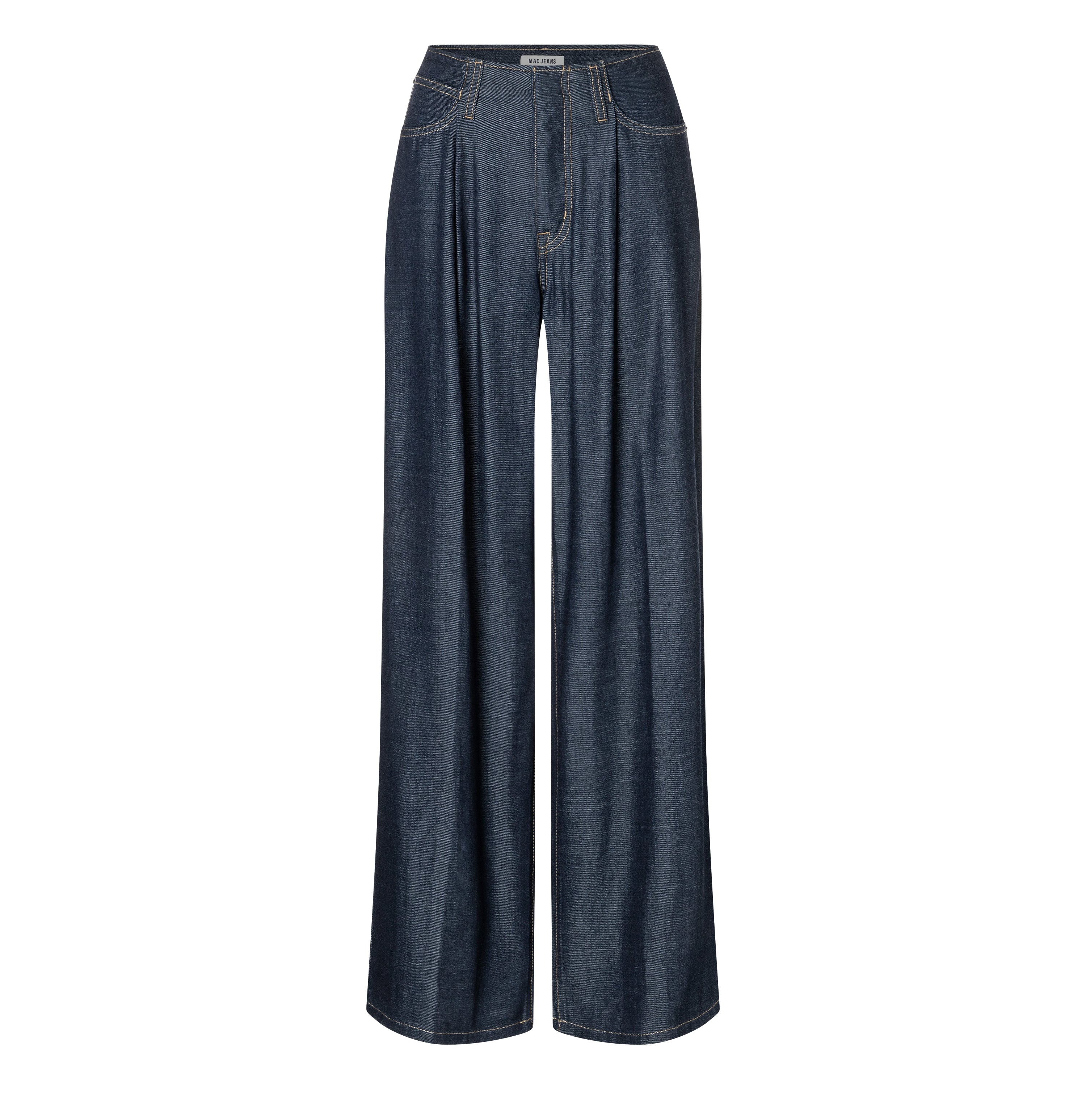 Wide jeans in a flowing viscose blend. | NAILA | fashion rinsed | Front view of bust