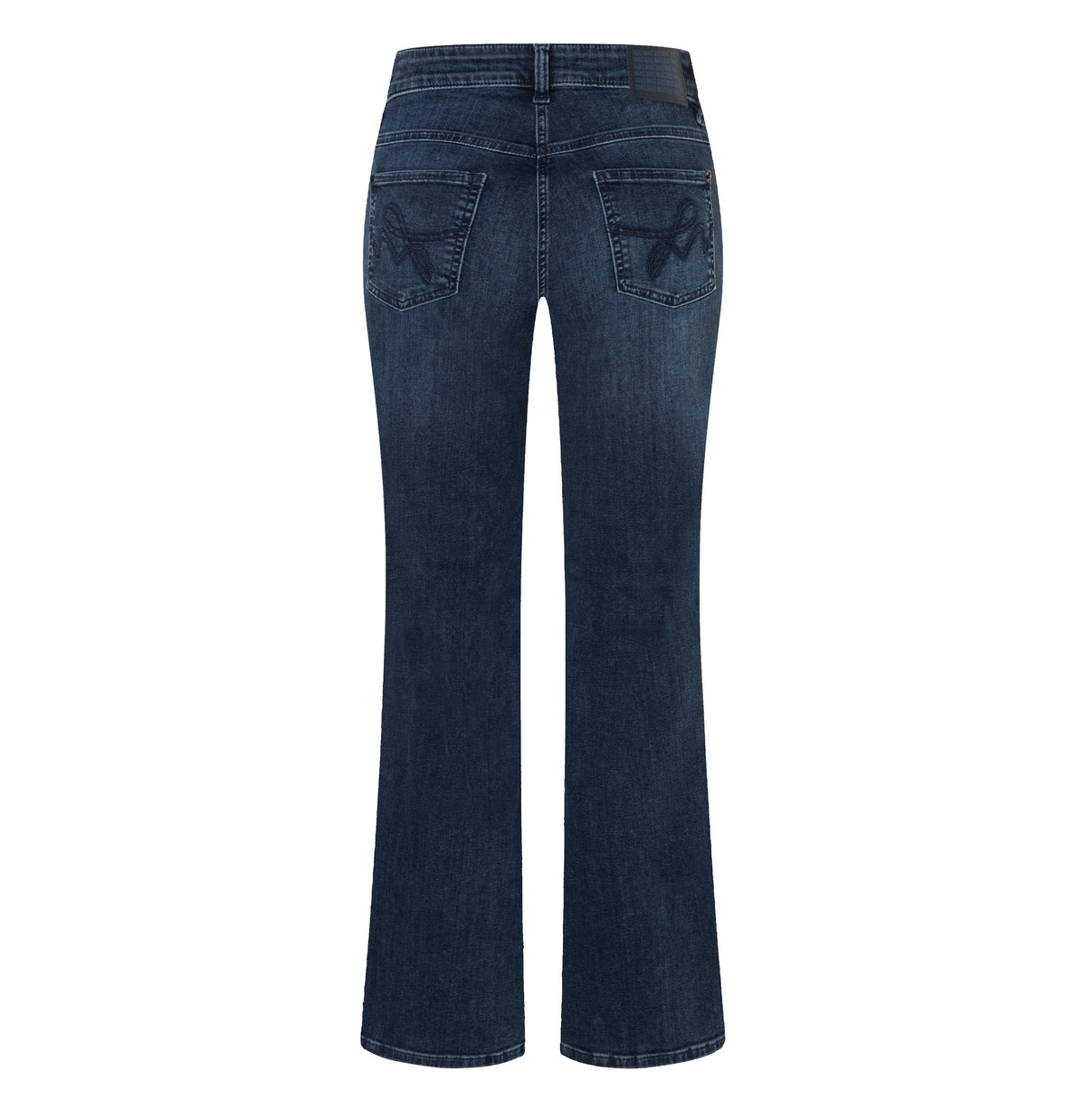 Vintage jeans in a flared fit. | LAURA seam | blue midnight wash | Back view of bust