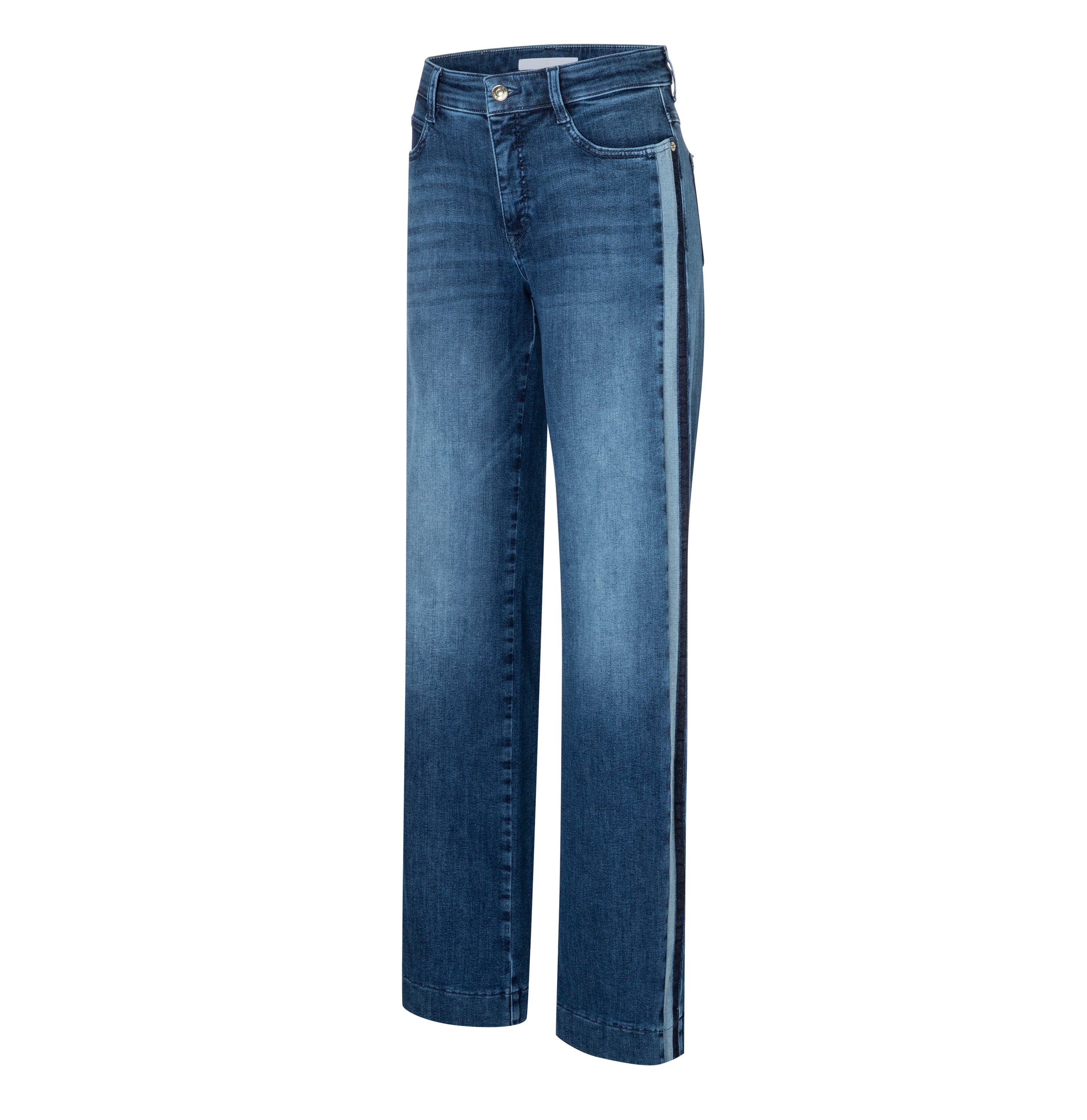 Wide fit with modern galloons. | WIDE double galon | super authentic wash | Oblique view of bust