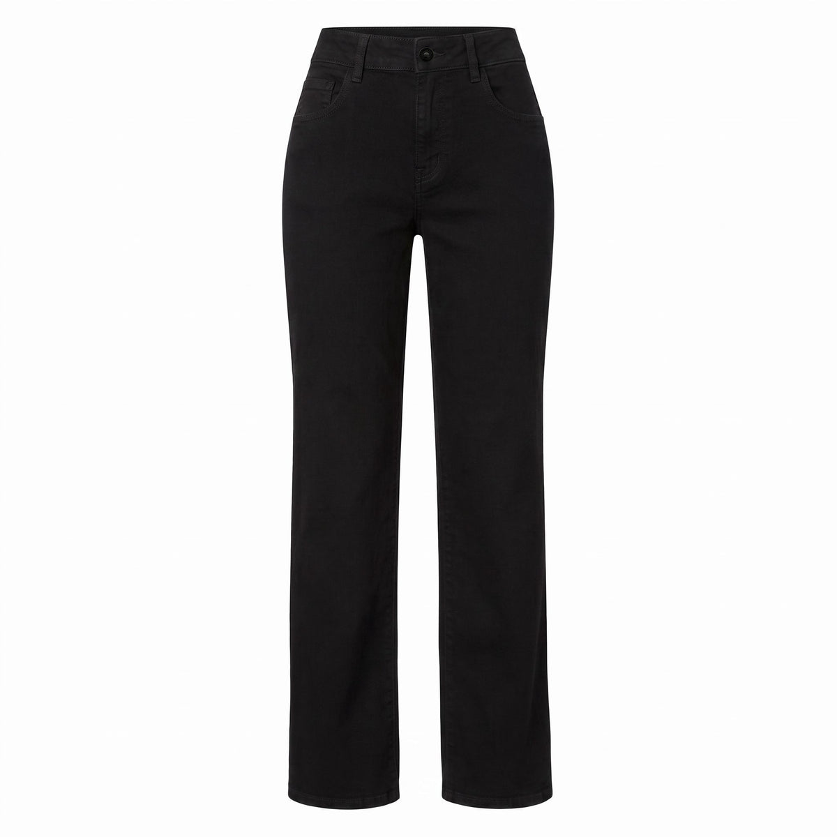 Warming winter jeans with a feminine fit. | GRACIA | black-black | Front view of bust