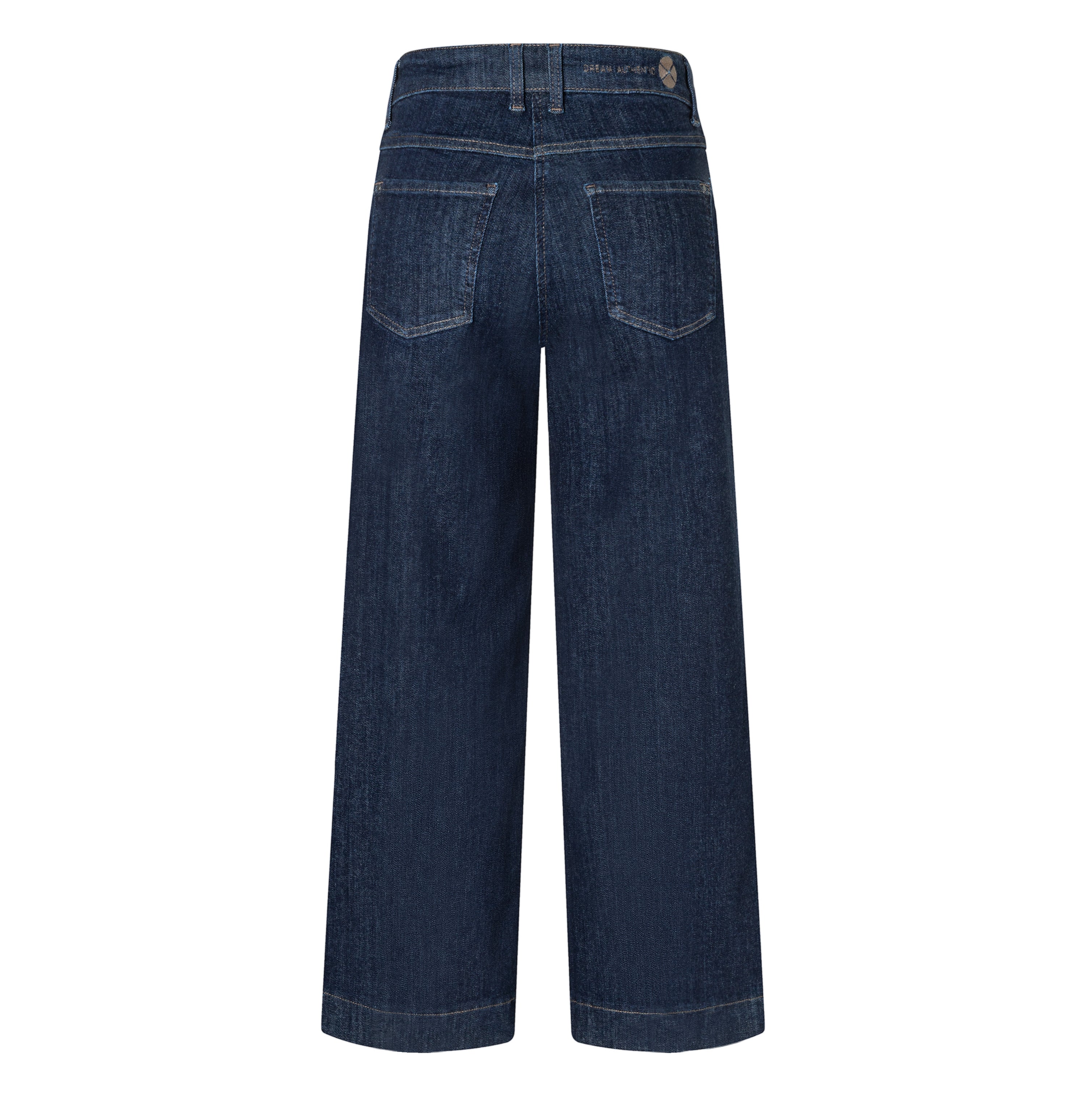 Modern culotte made of hyper stretch denim. | DREAM Culotte pocket | fashion rinsed | Back view of bust