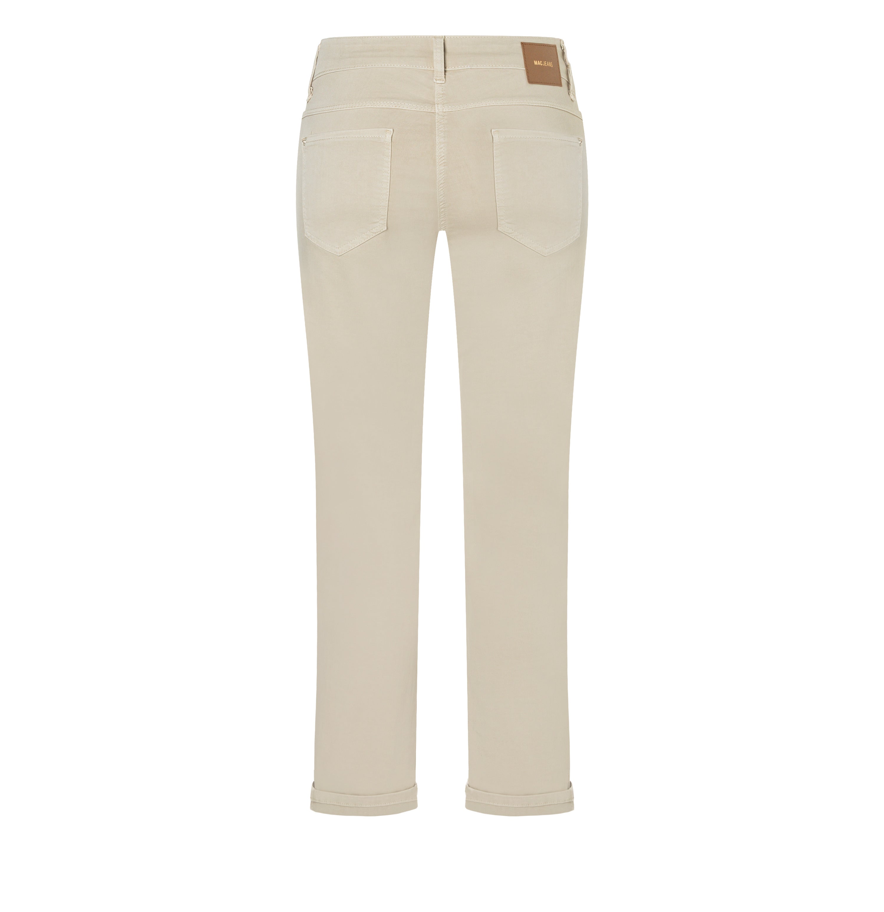 Cropped, wide shape jeans with modal. | DREAM cropped | smoothly beige | Back view of bust