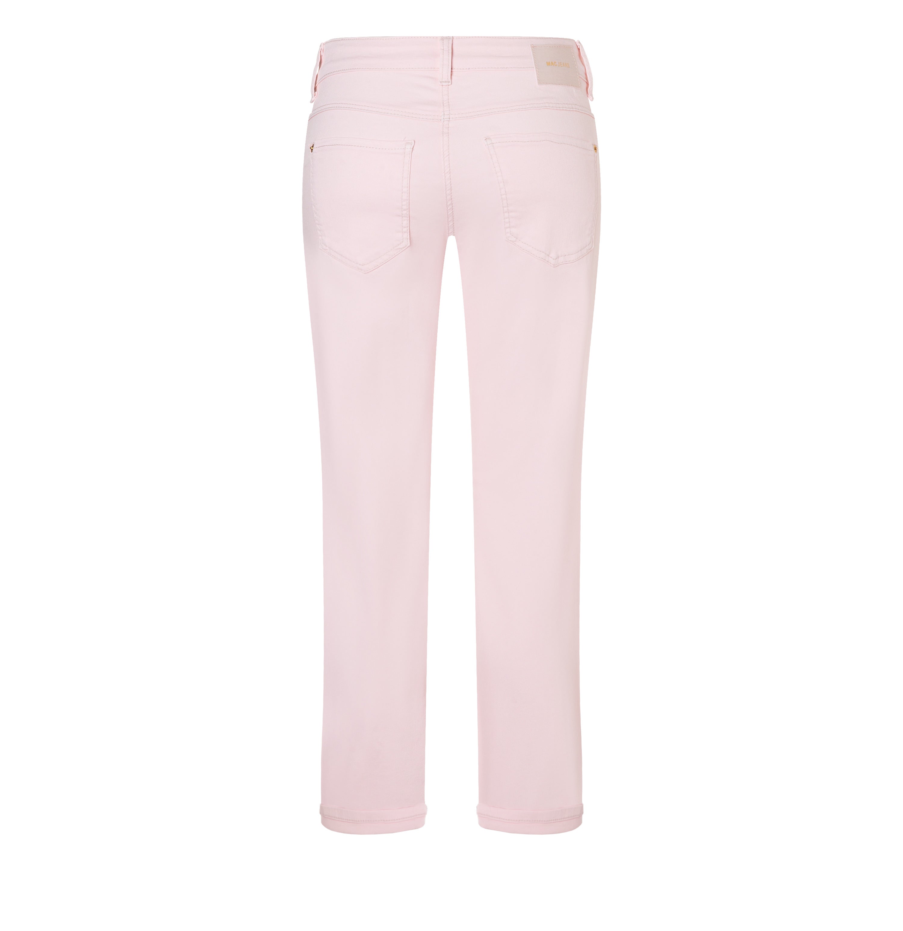 Cropped, wide shape jeans with modal. | DREAM cropped | pink marshmallow PPT | Back view of bust