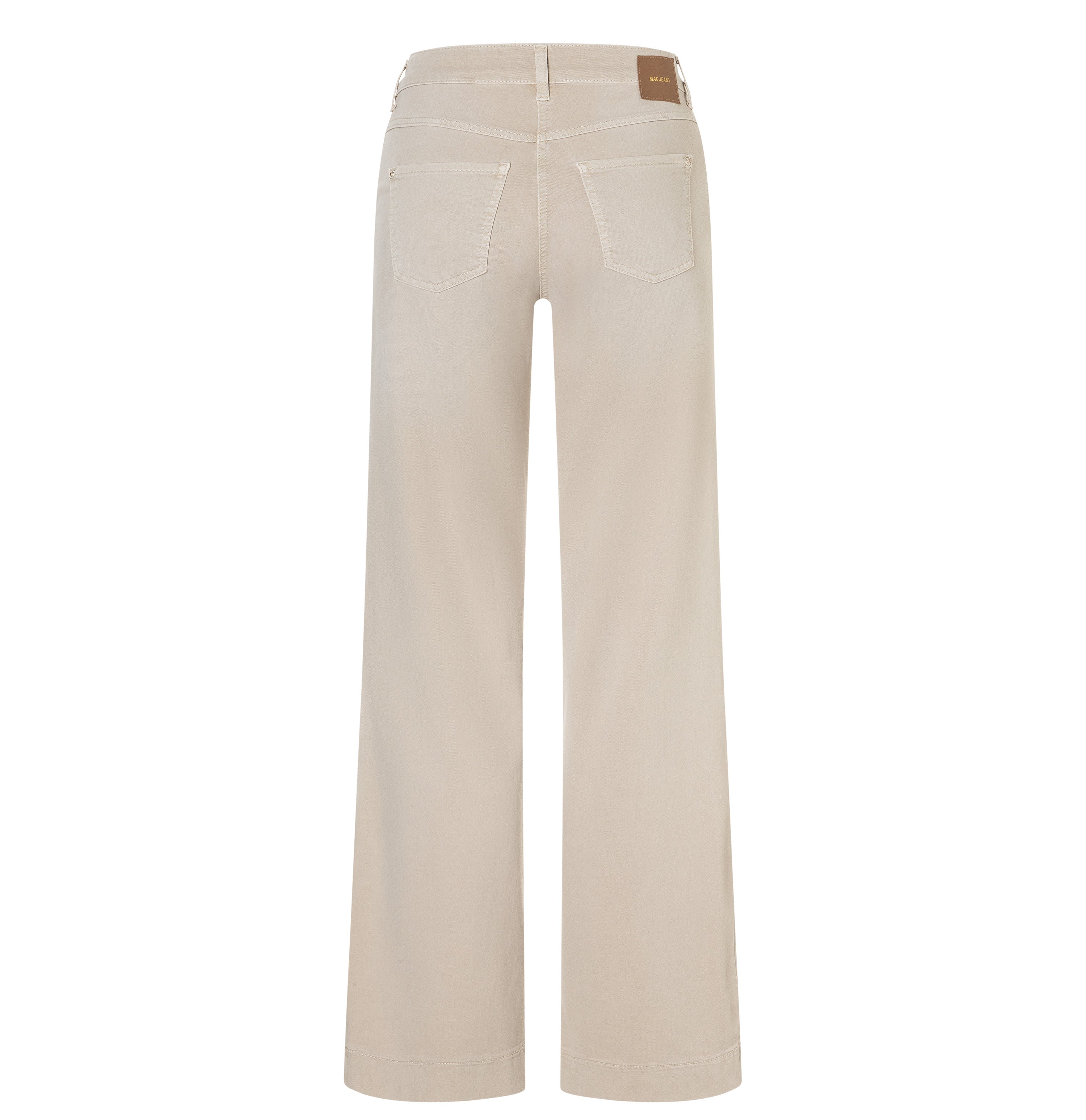 Wide, light jeans with shaping effect. | DREAM WIDE | smoothly beige | Back view of bust