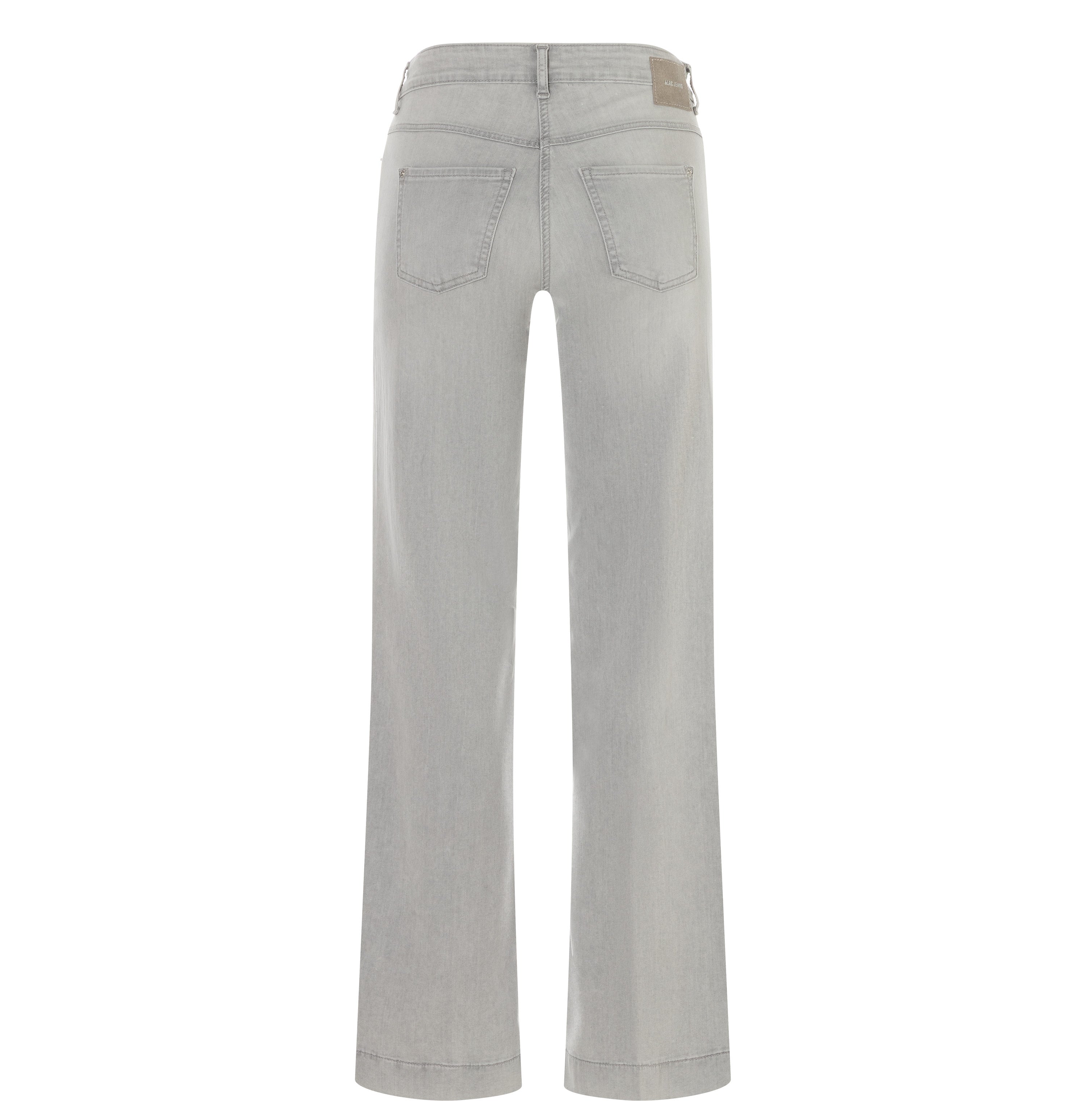 Wide, figure-shaping jeans in a modal blend. | DREAM WIDE | ash grey washed | Back view of bust