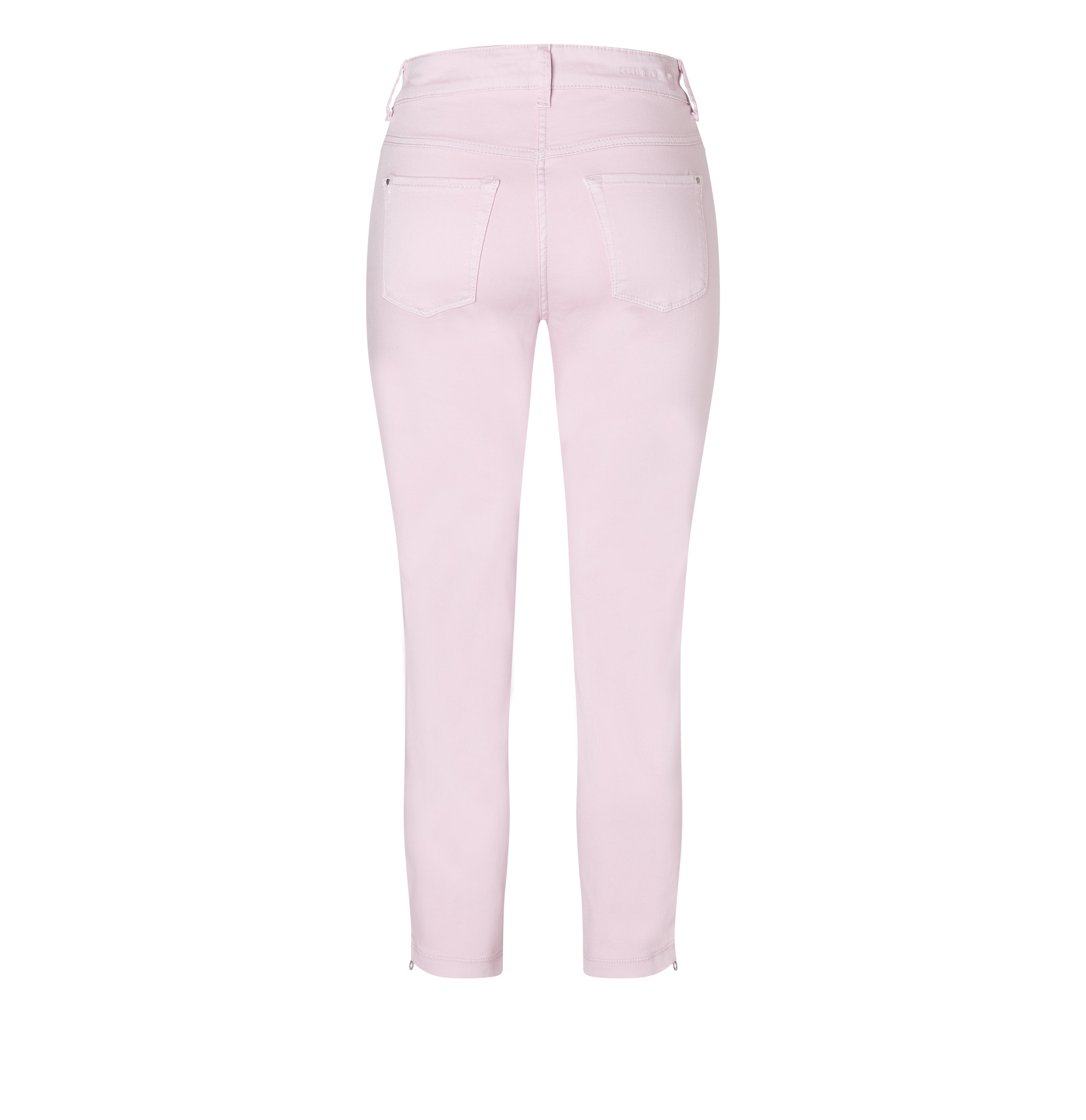 Figure-shaping slim jeans with zip detail. | DREAM CHIC | faded mauve PPT | Back view of bust
