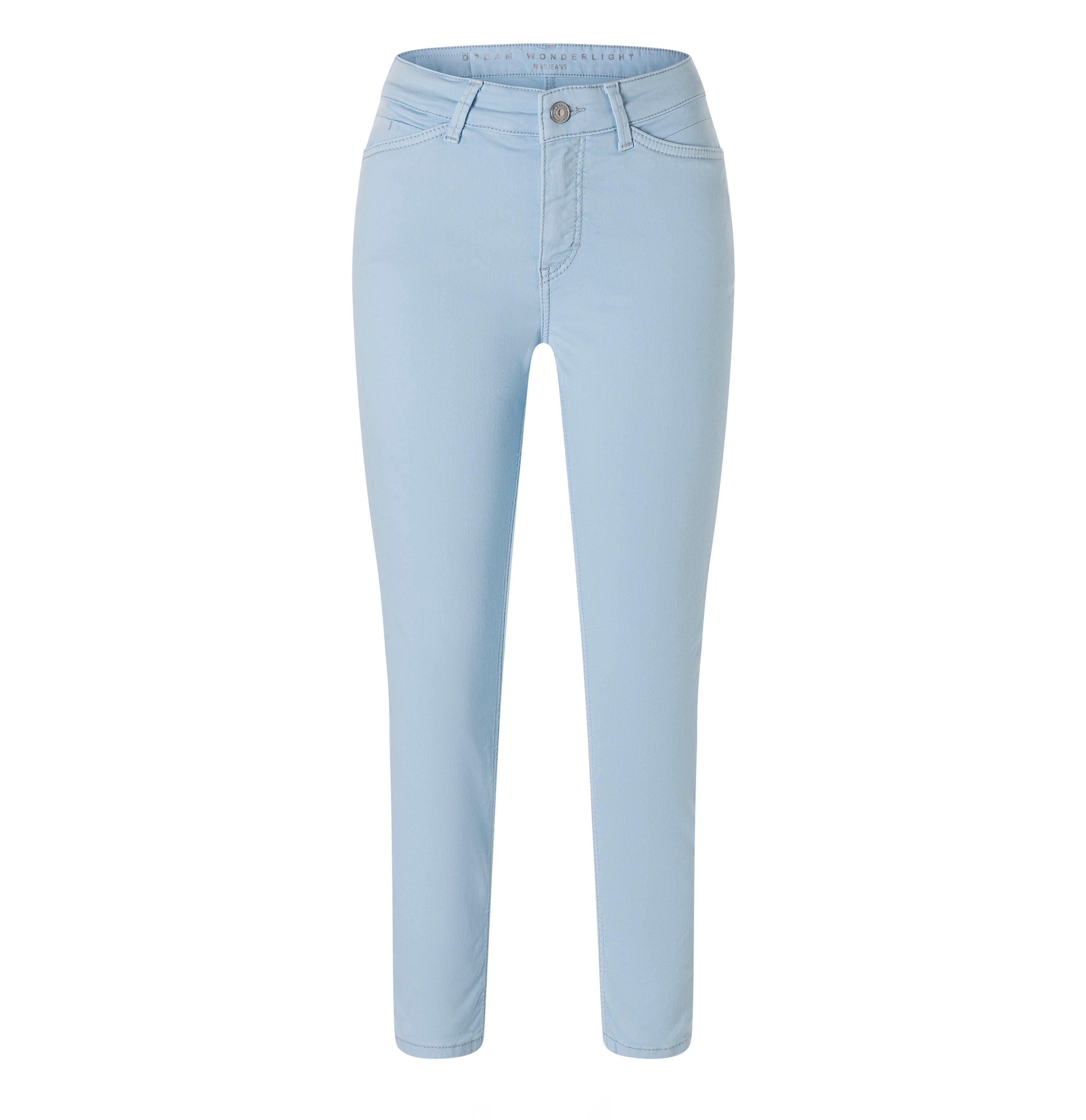 Slim jeans in a highly elastic material. | DREAM SUMMER | heaven blue PPT | Front view of bust