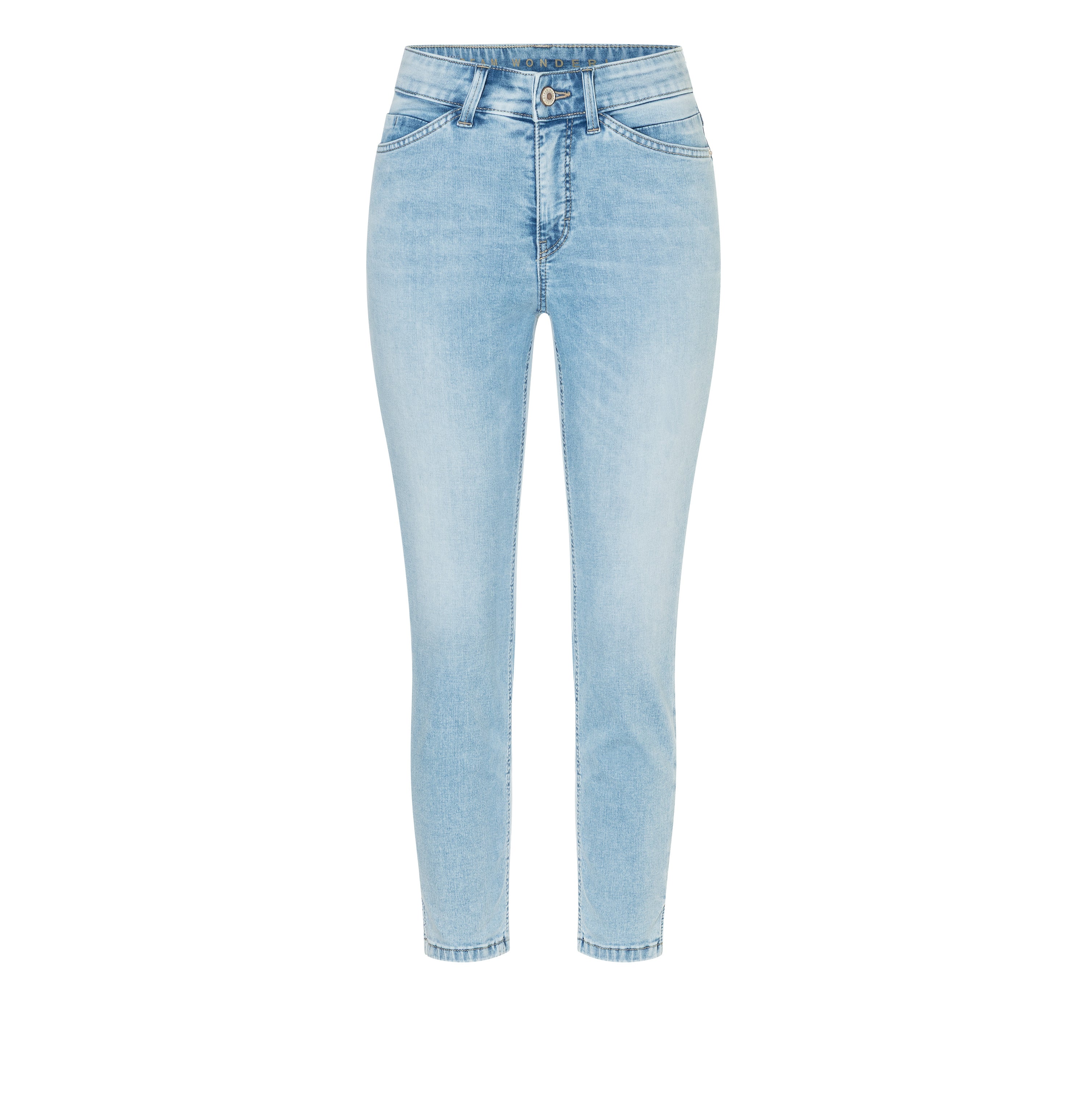Slim shaping jeans in a modal blend. | DREAM SUMMER | light azure blue | Front view of bust