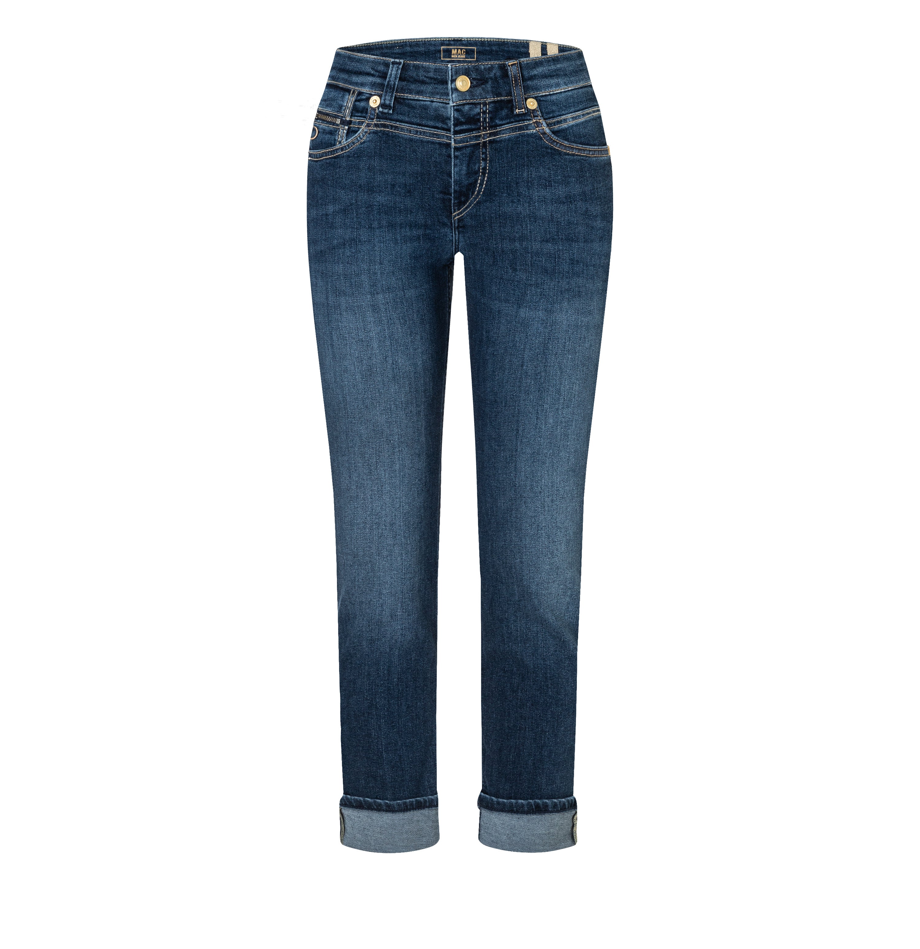 Slim jeans in a light cotton-lyocell blend. | RICH SLIM | authentic blue | Front view of bust
