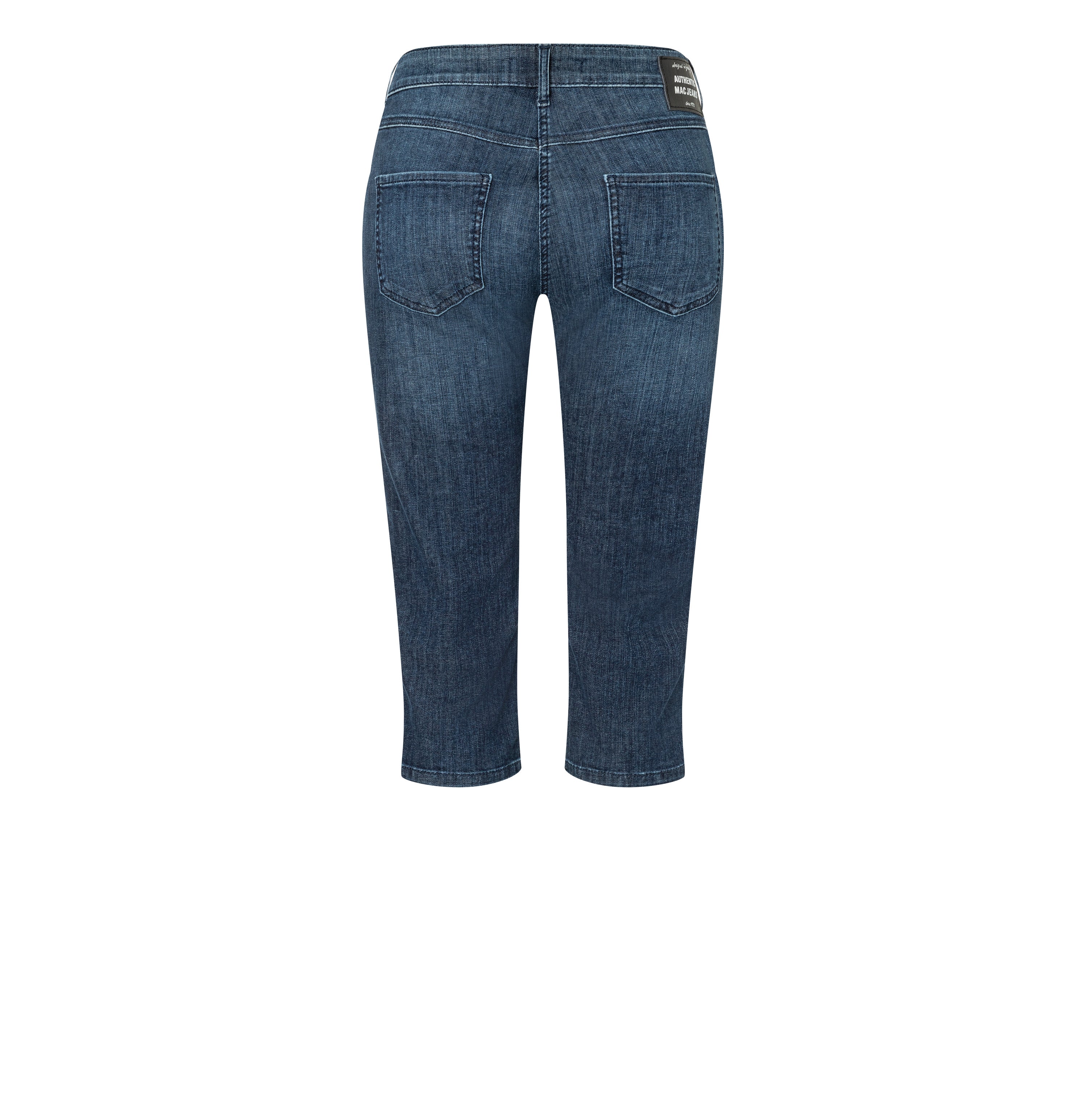 Capri jeans in a summer material. | CAPRI summer clean | dark ocean wash | Back view of bust