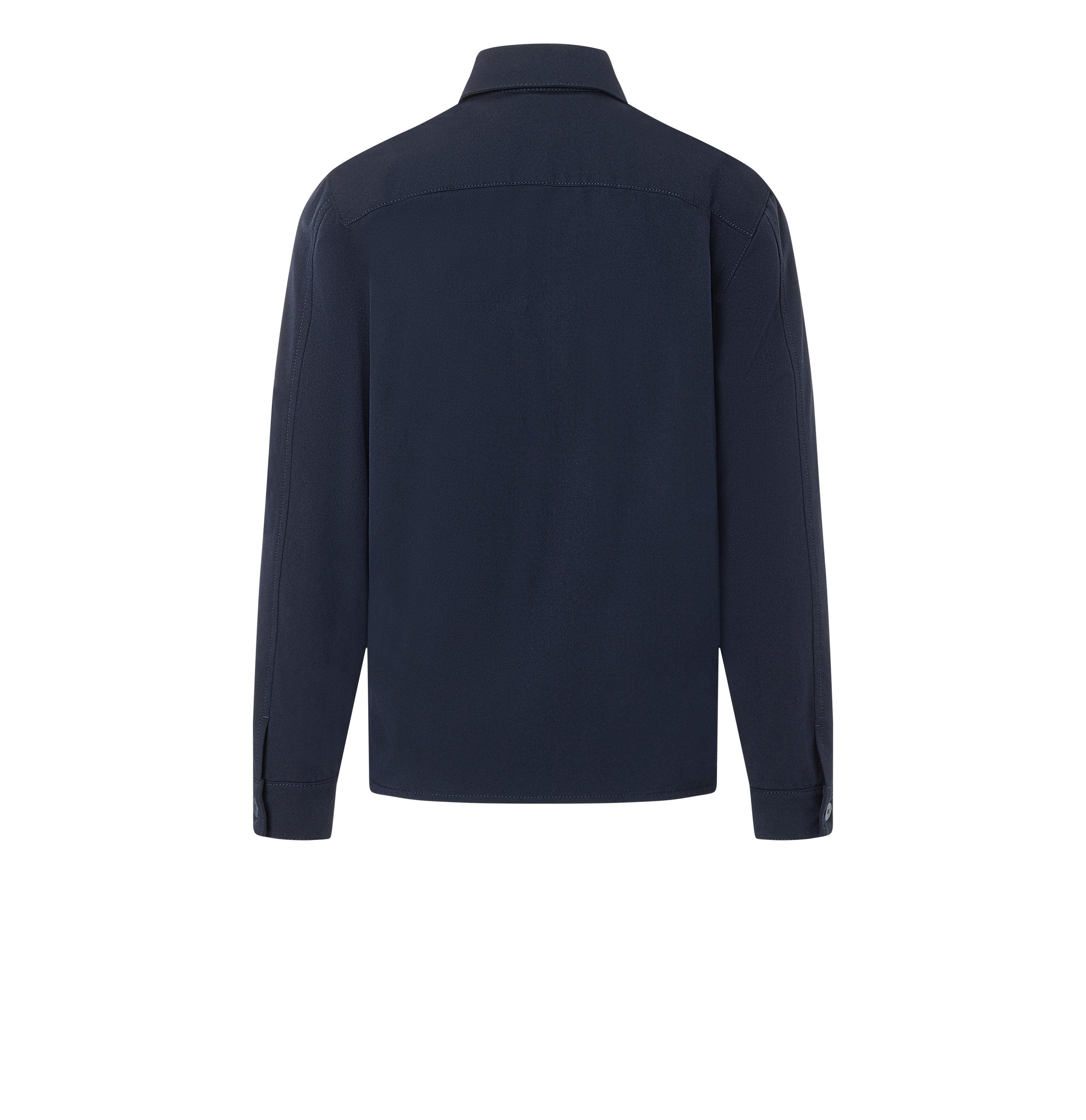 Overshirt made of CARBONIUM® gabardine. | Overshirt | midnight blue | Back view of bust