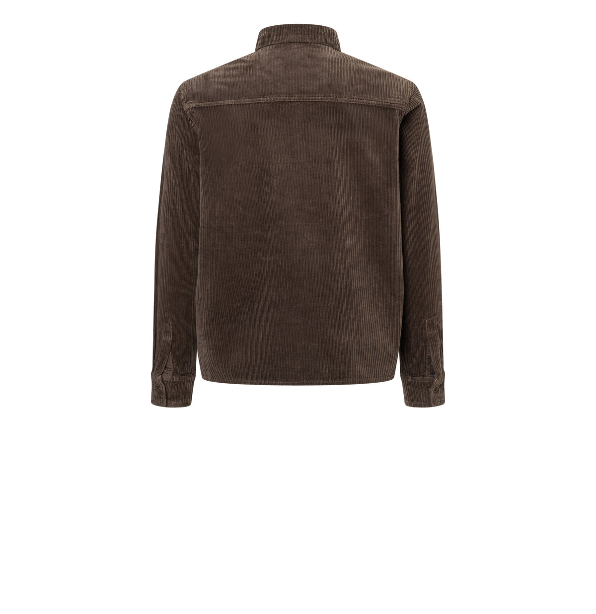 Overjacket in a modern corduroy material. | Overjacket | hot fudge | Back view of bust