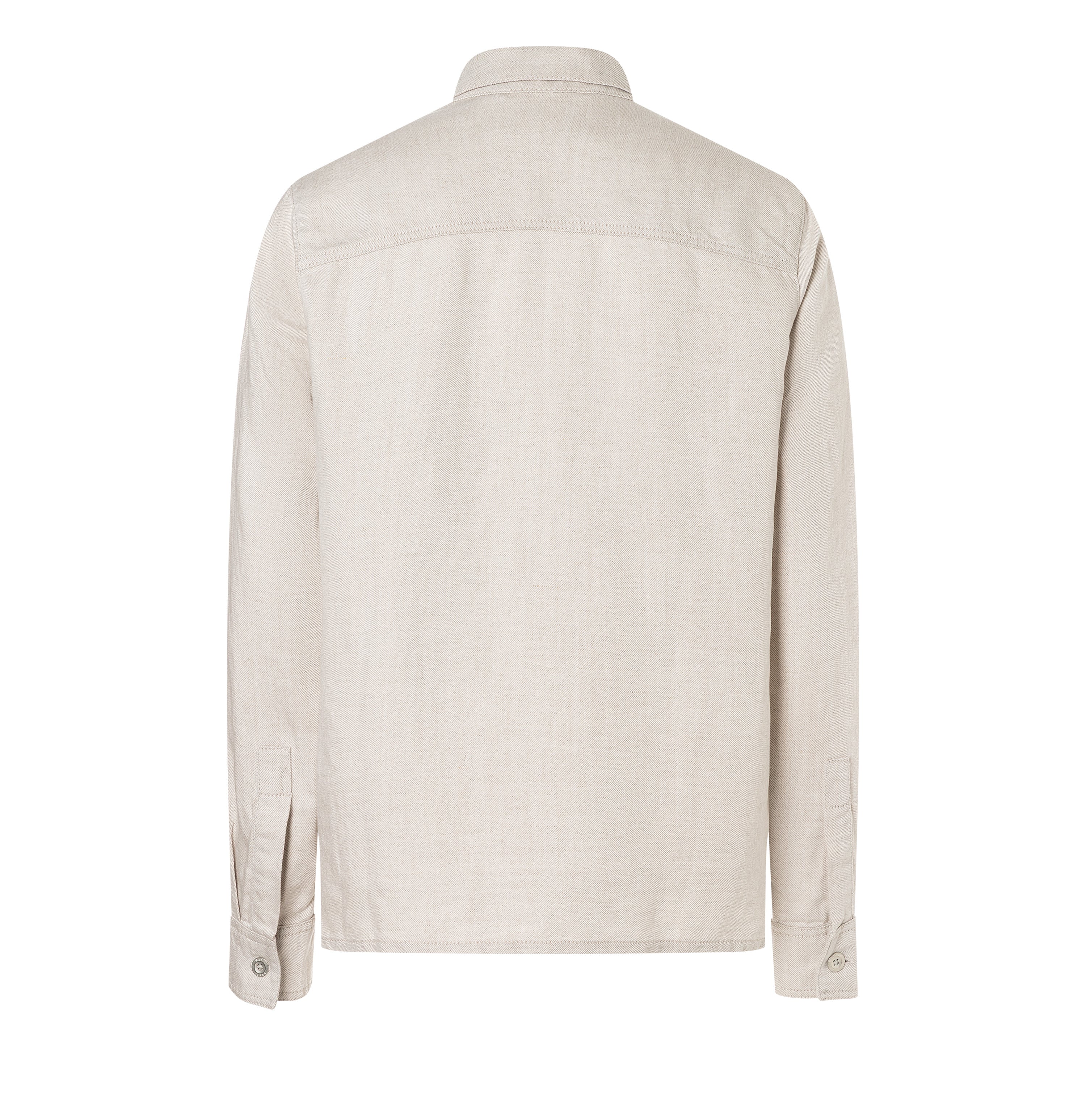 Denim overjacket in a lyocell-linen blend. | Overjacket | nature | Back view of bust