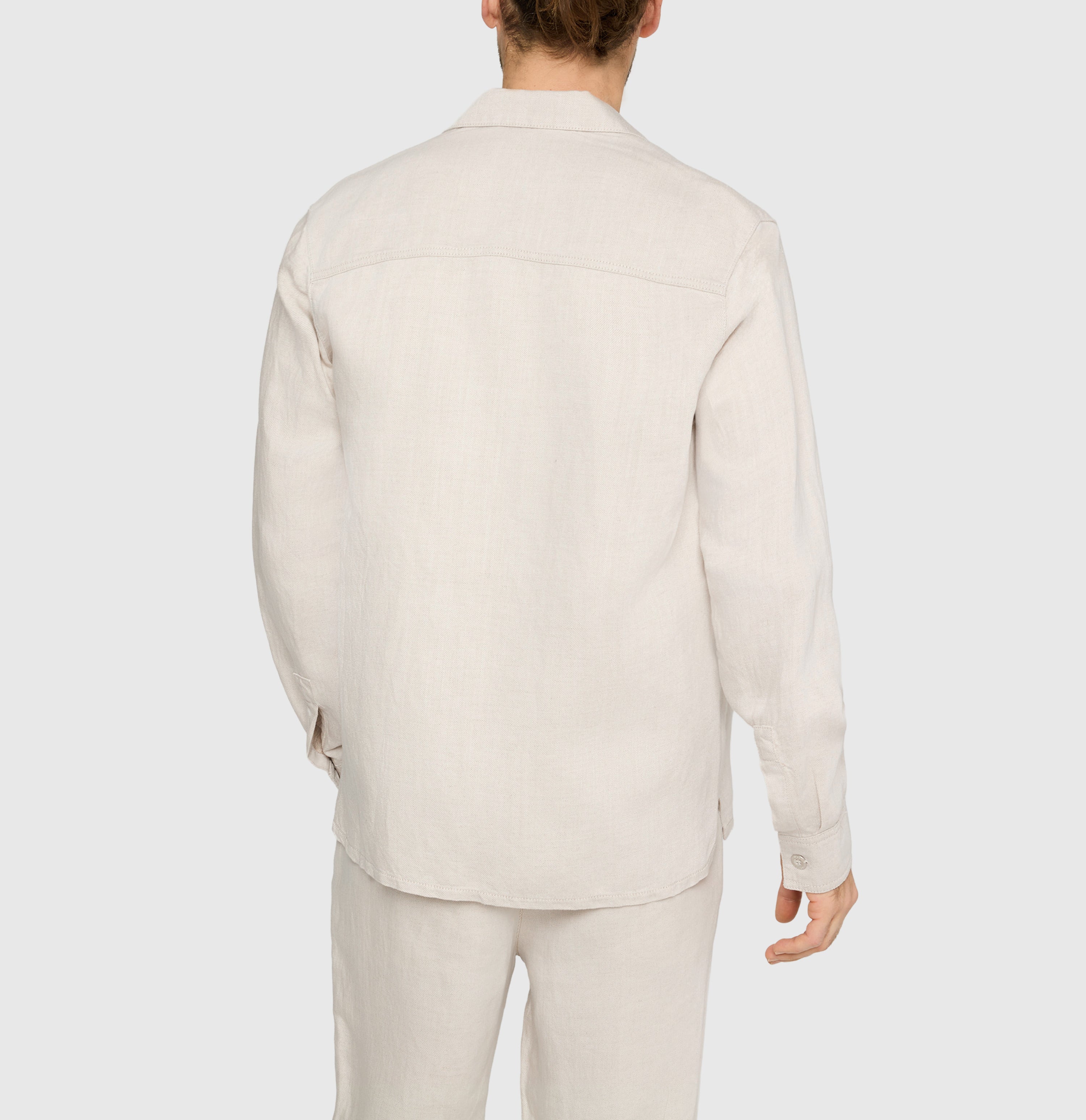 Denim overjacket in a lyocell-linen blend. | Overjacket | nature | Detailed view 4 of model