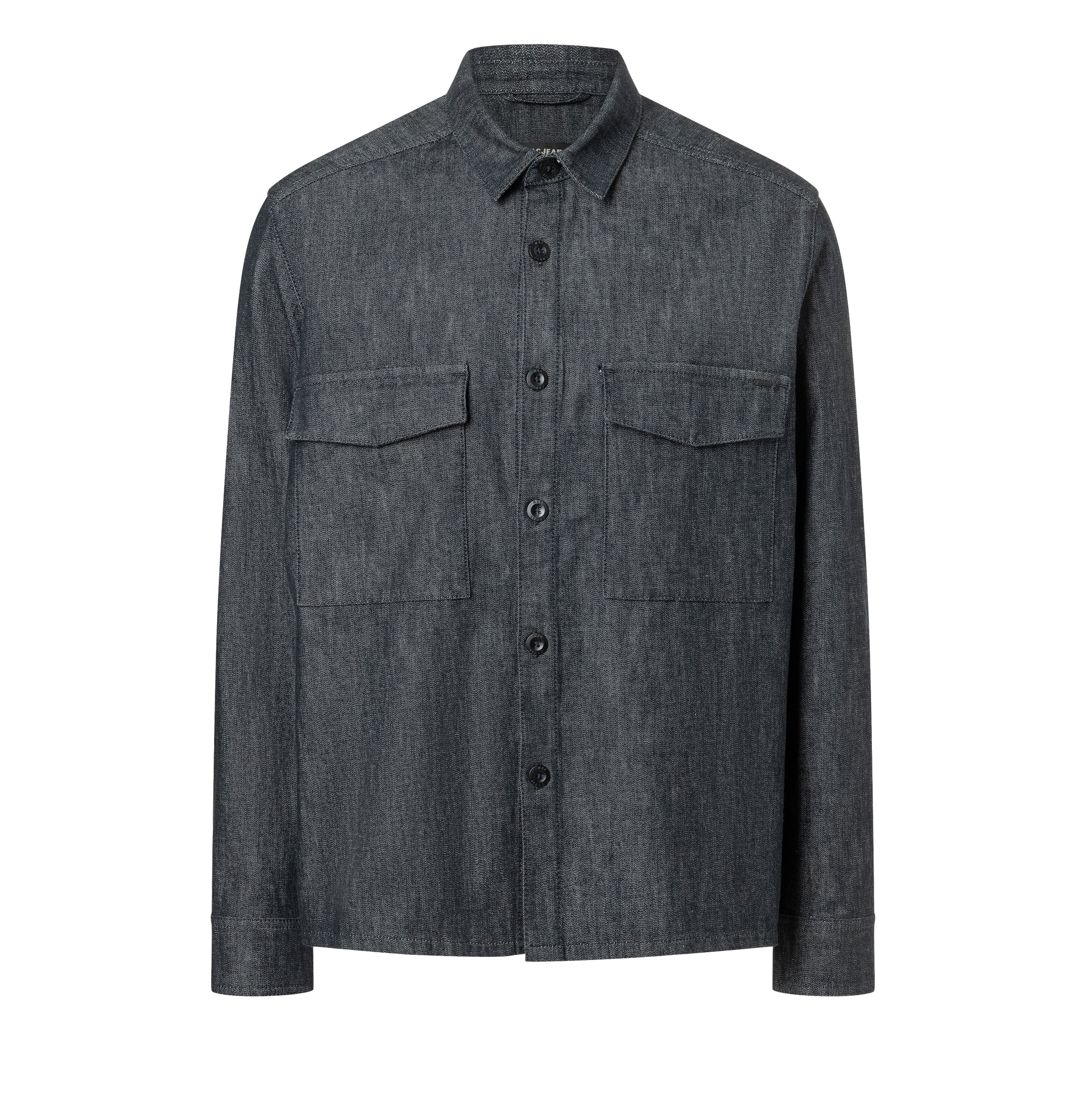 Modern overjacket with cashmere content. | Overjacket | rinsed deep blue | Front view of bust