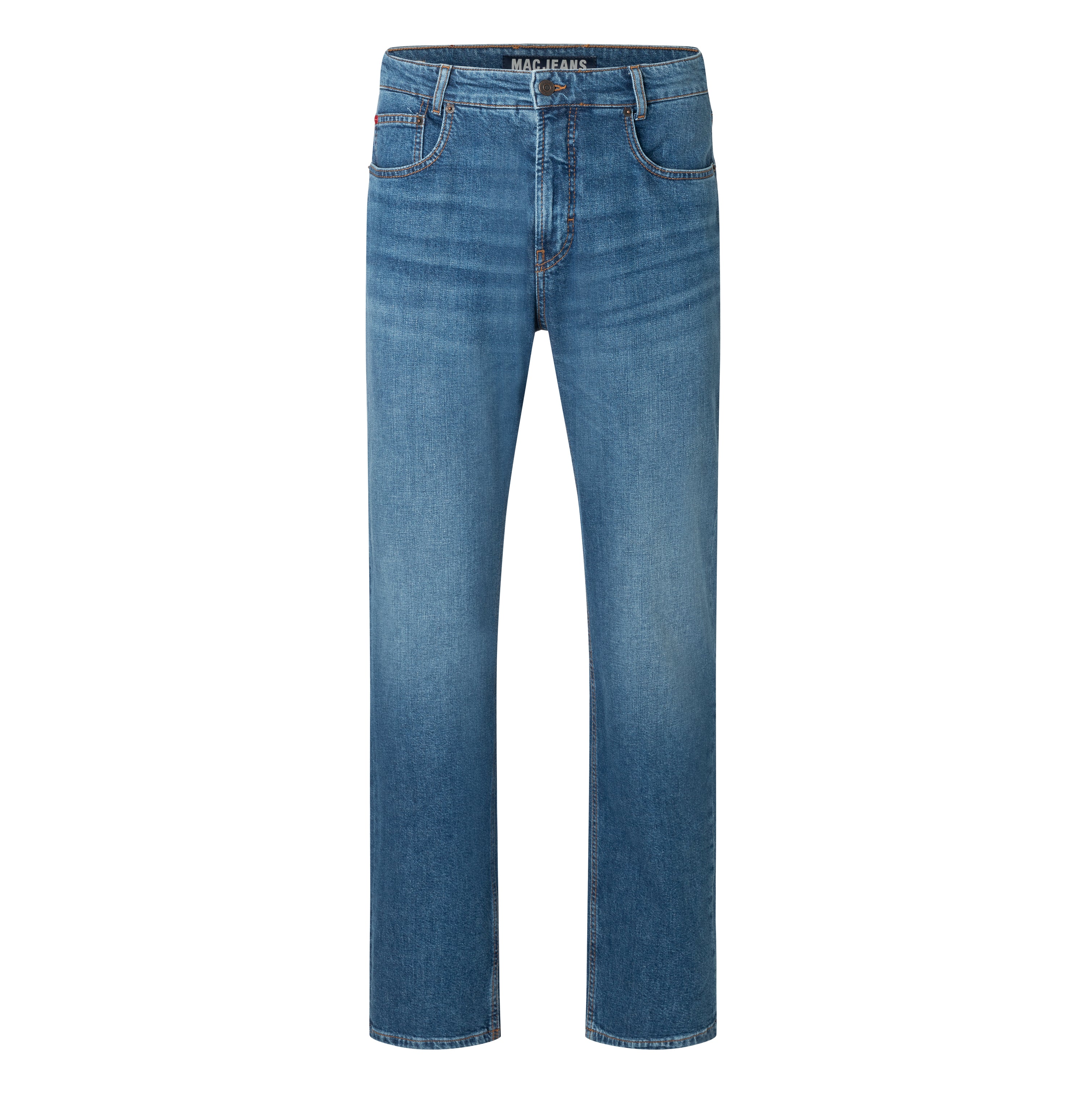 Comfort fit with an authentic vintage look. | Rick | dark blue authentic wash | Front view of bust