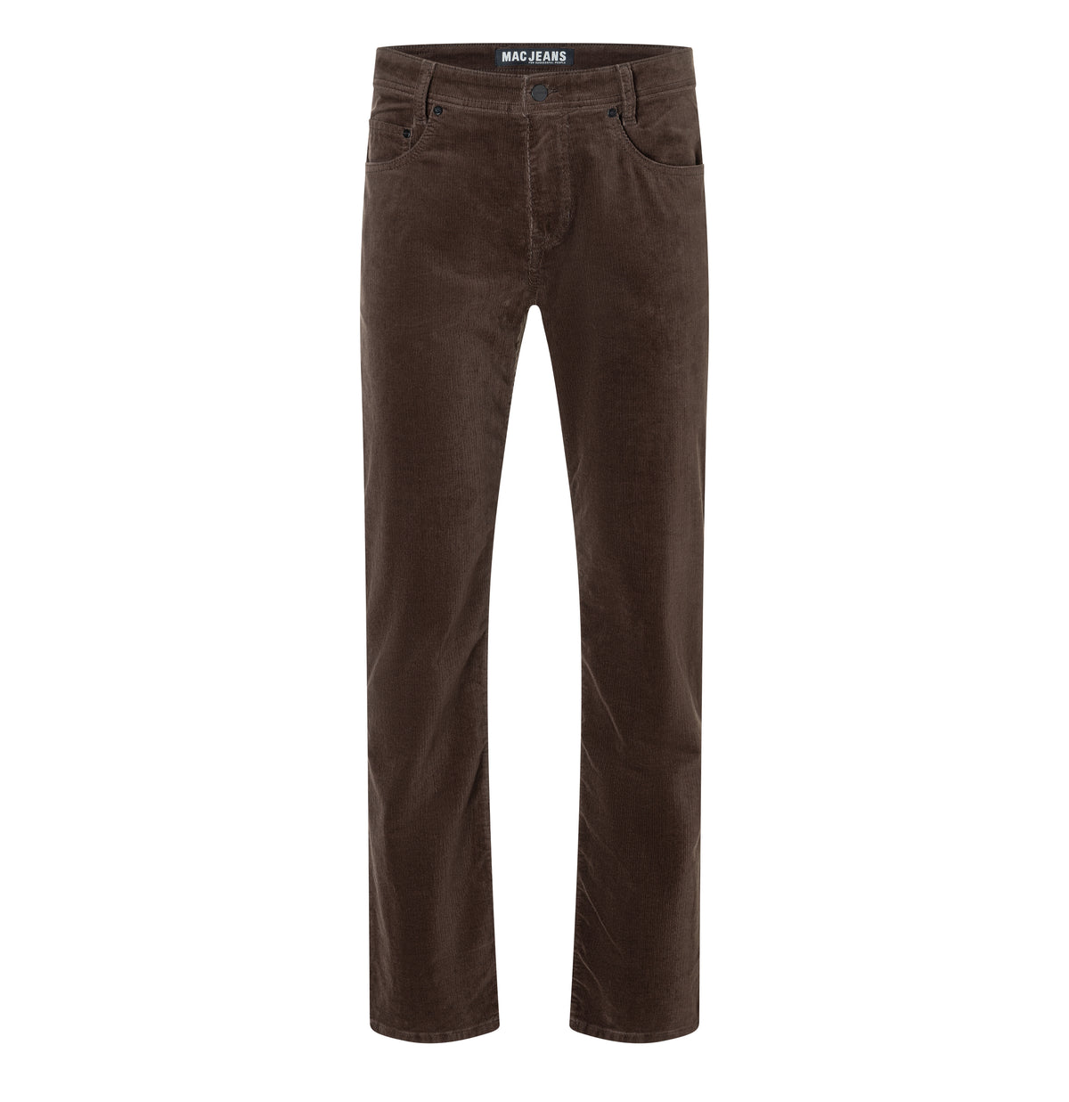 Modern fit made from soft, elastic fine corduroy. | Arne | mahagony brown | Front view of bust