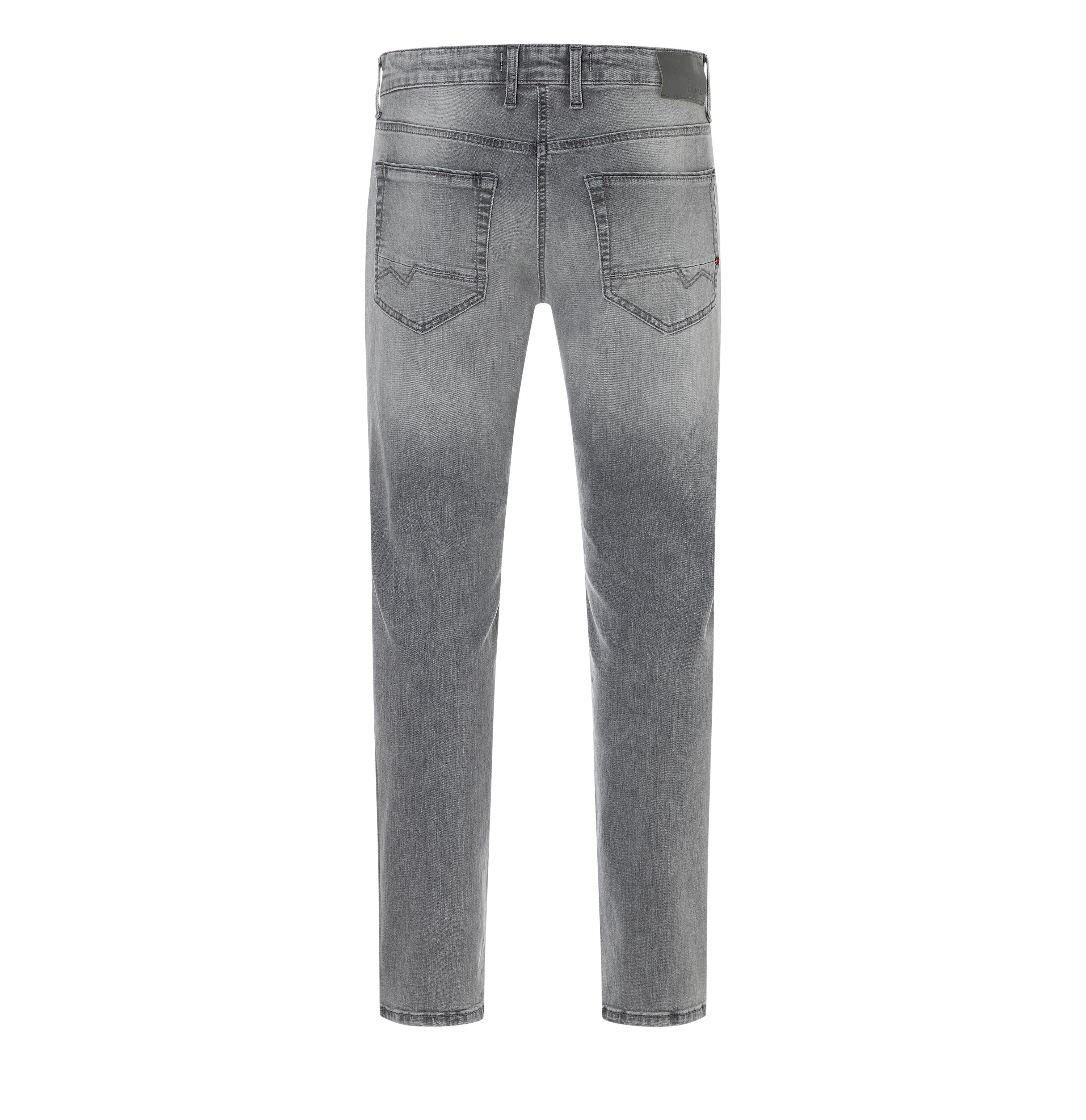 Slim driver jeans with a vintage look. | Arne Pipe | authentic summer grey | Back view of bust