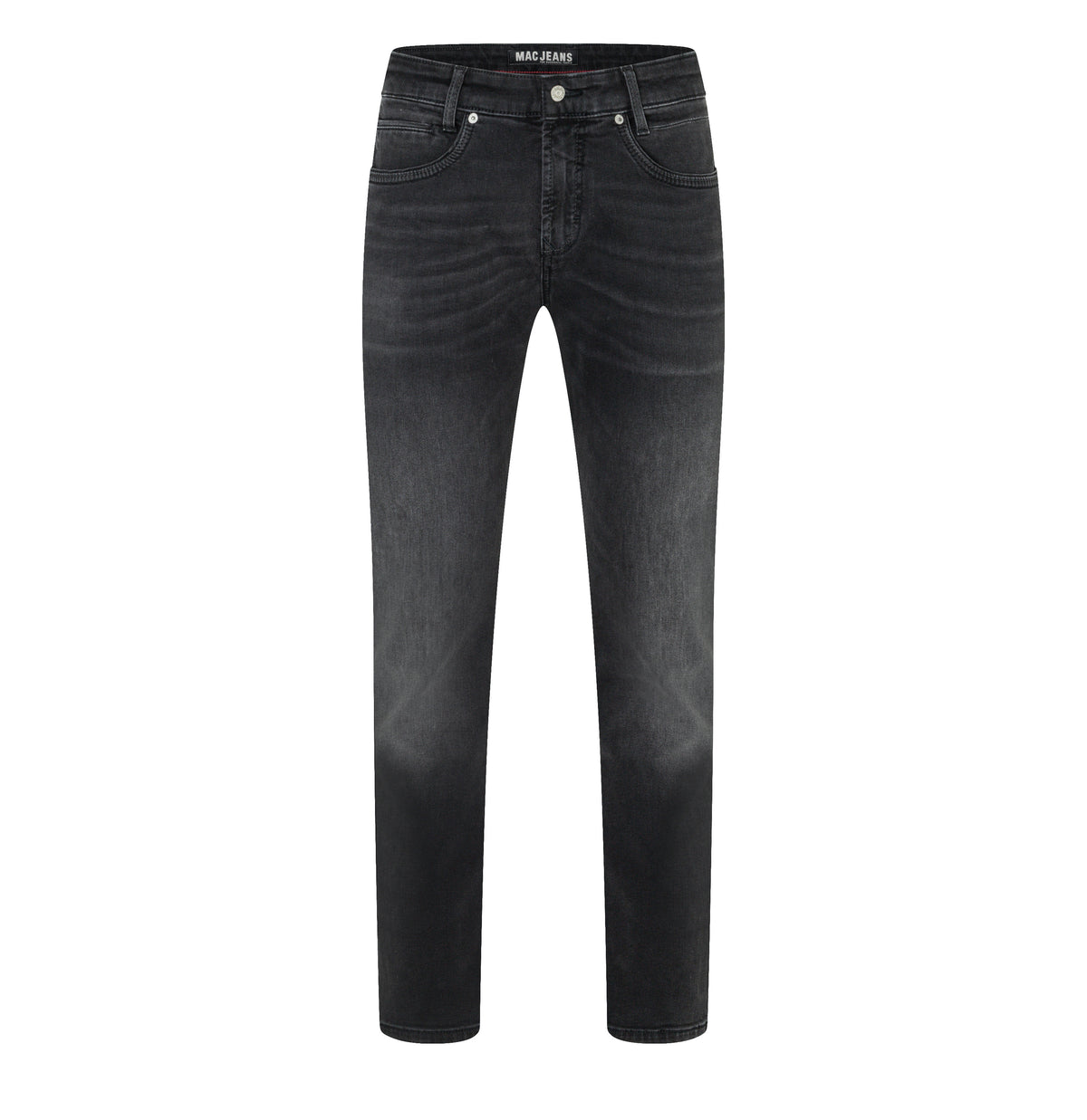 Slim driver jeans with a vintage look. | Arne Pipe | black black authentic used | Front view of bust