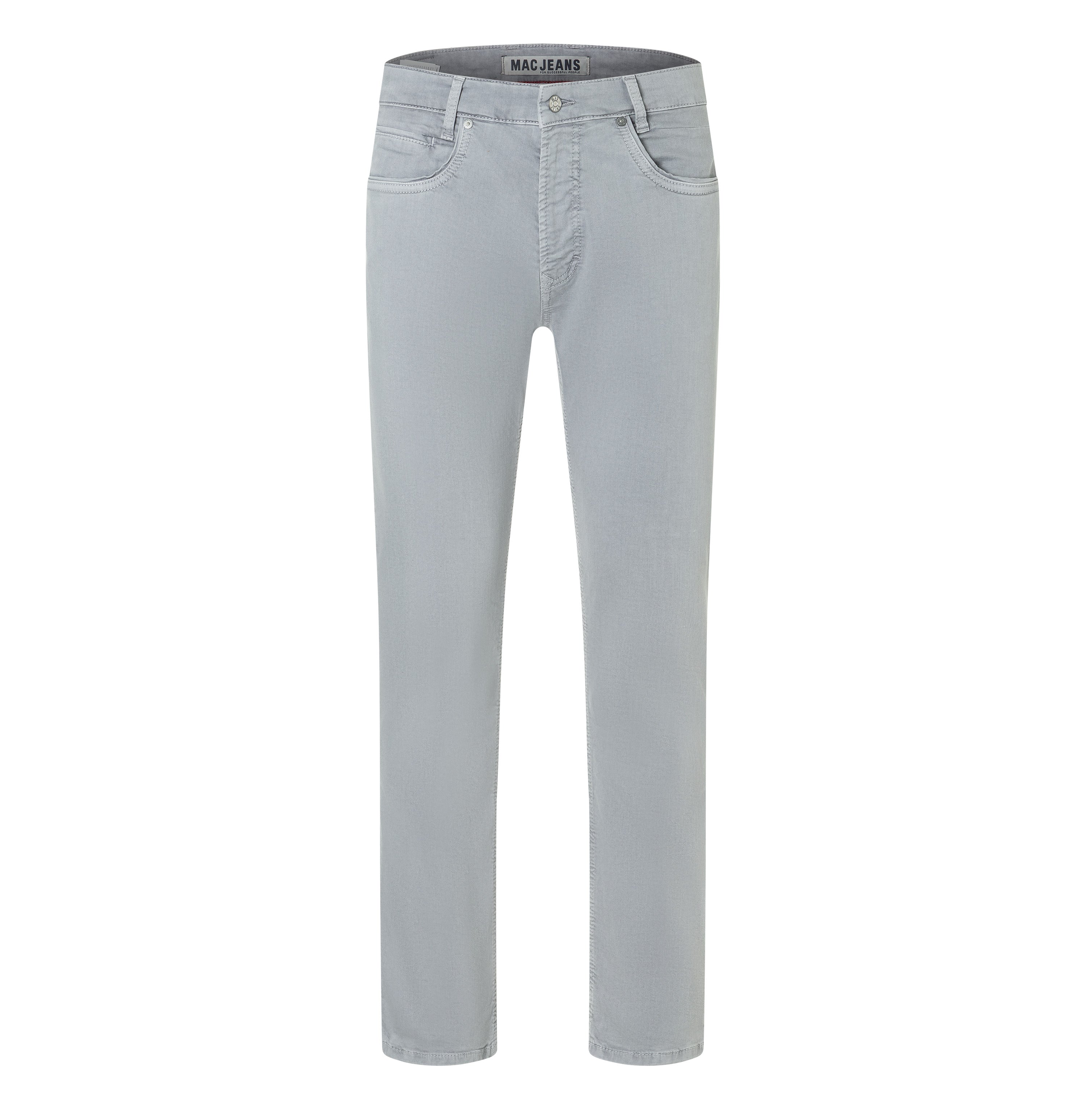 Light and flexible, vintage style colour denim. | Arne Pipe | silver | Front view of bust