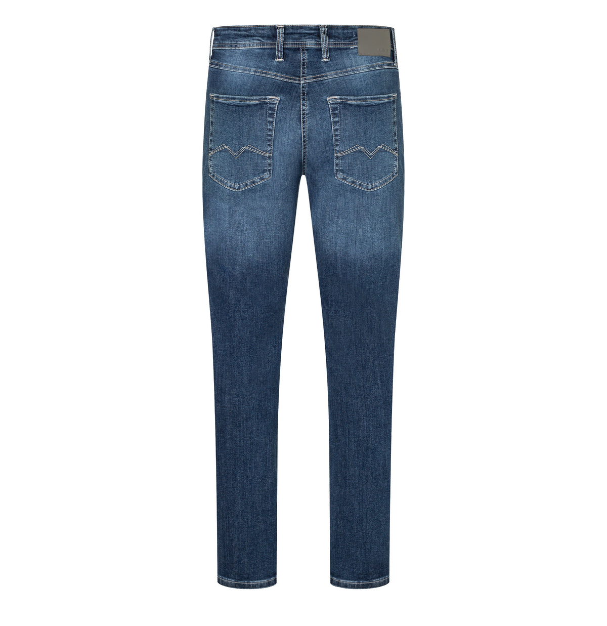 Ultimate driver jeans in a modern fit. | Driver Jeans | deep blue vintage wash | Back view of bust