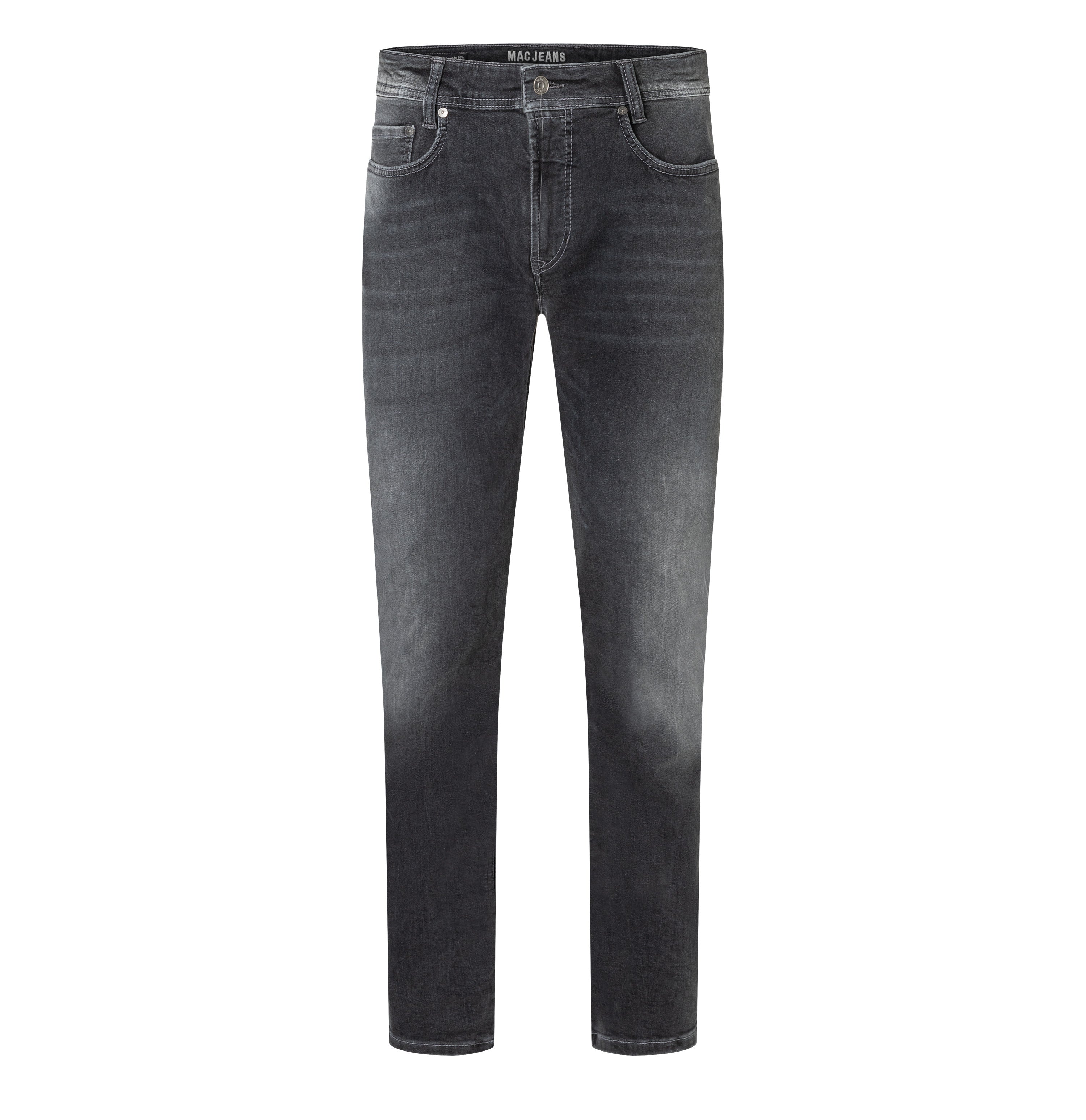 Ultimate driver’s jeans with a slim cut. | Driver Jeans | authentic mid grey used | Front view of bust