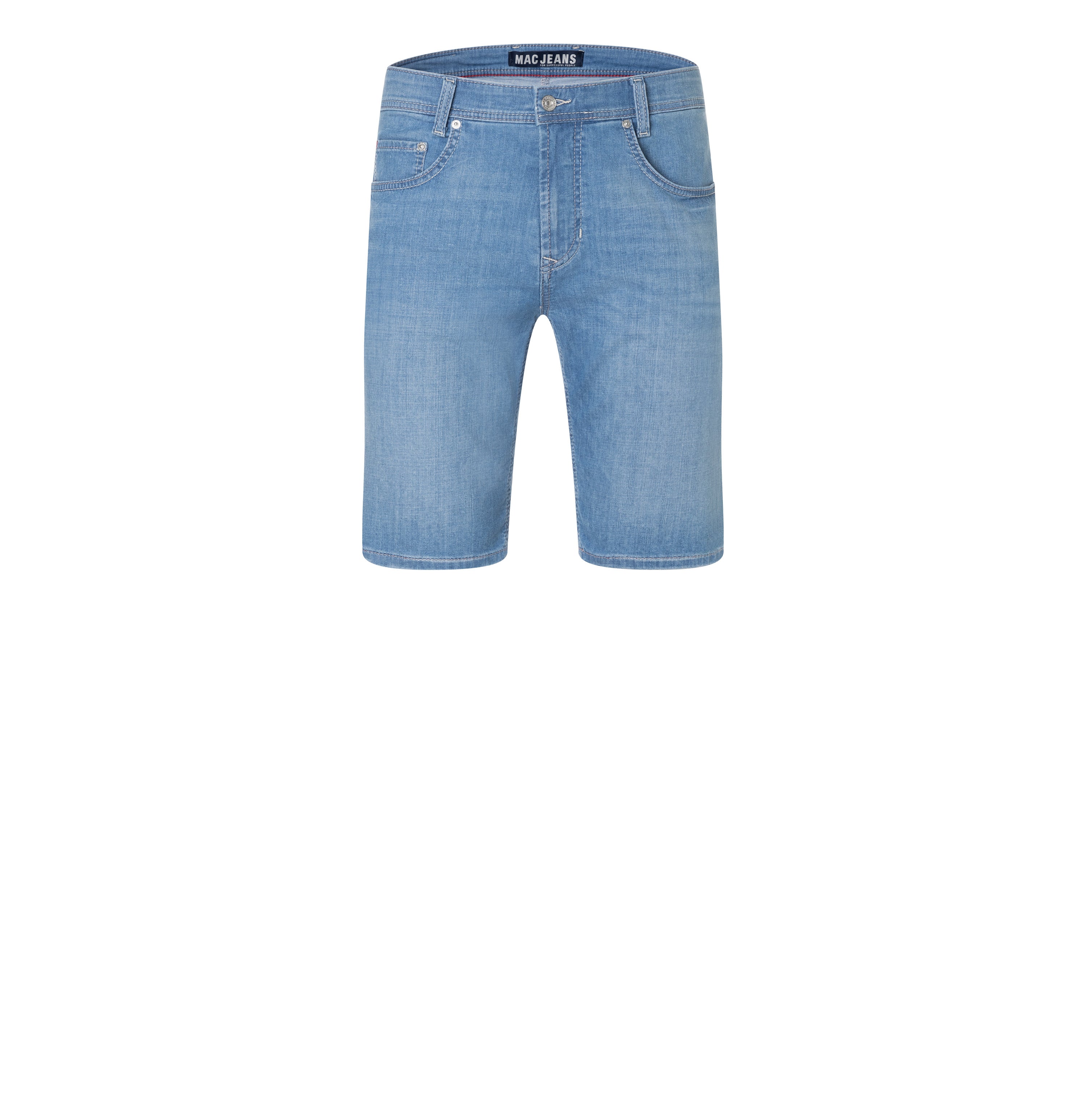 Bermuda made of light cross denim. | Arne Bermuda | authentic light blue used | Front view of bust