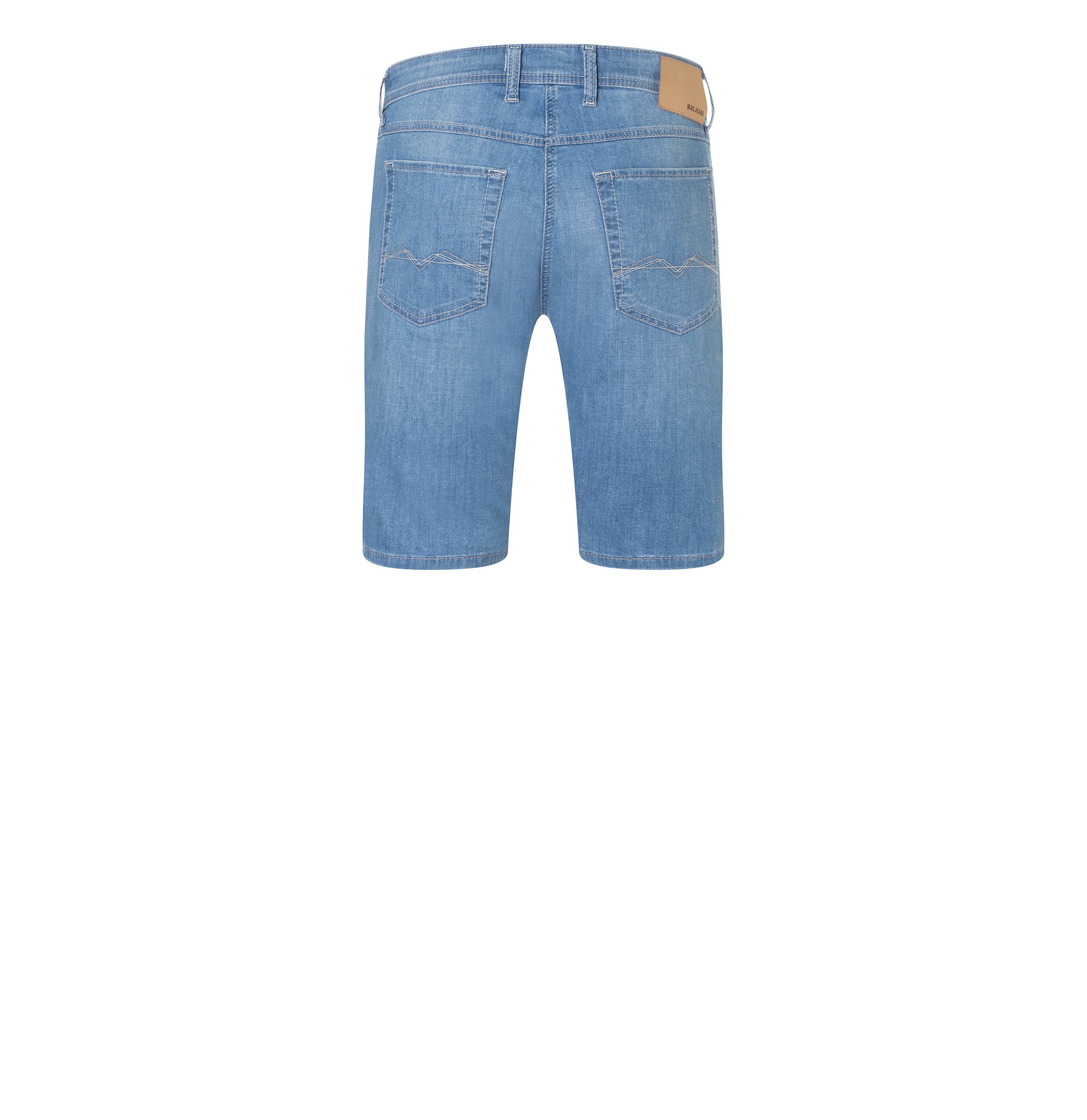 Bermuda made of light cross denim. | Arne Bermuda | authentic light blue used | Back view of bust