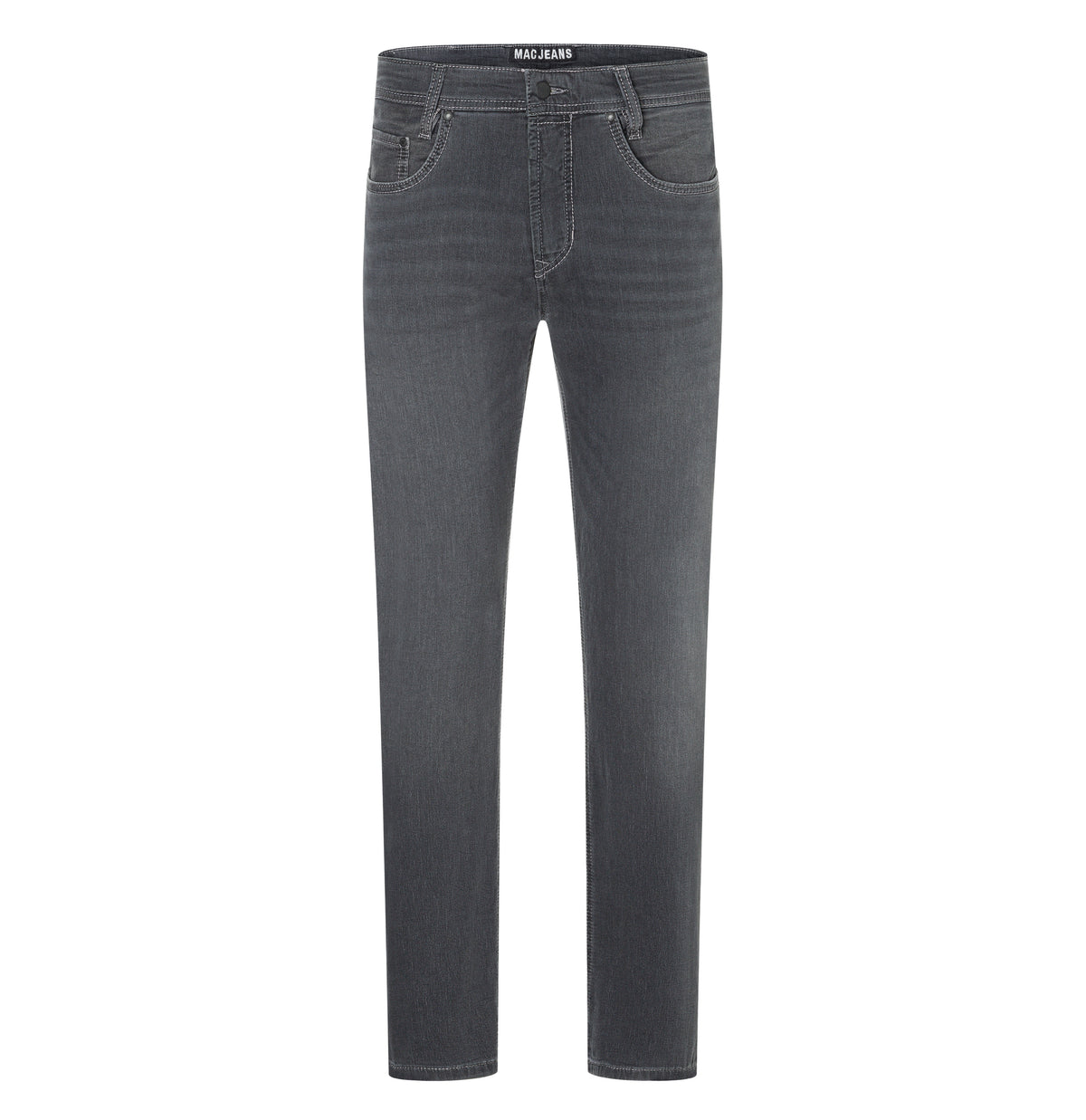 Modern fit made from soft sweat denim. | Jog'n Jeans by MAC | grey used | Front view of bust