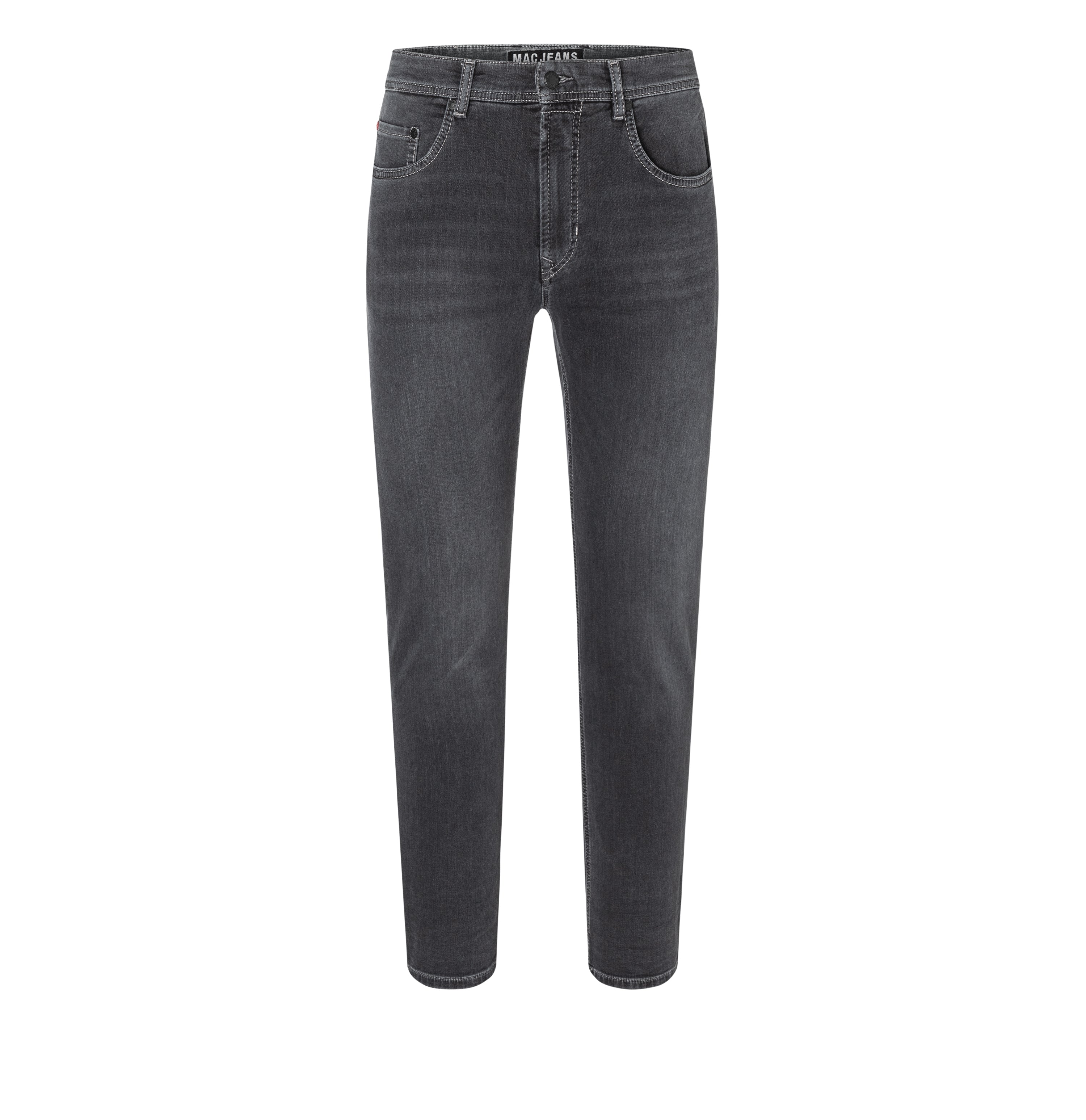 Modern fit made from soft sweat denim. | Jog'n Jeans by MAC | grey used | Front view of bust